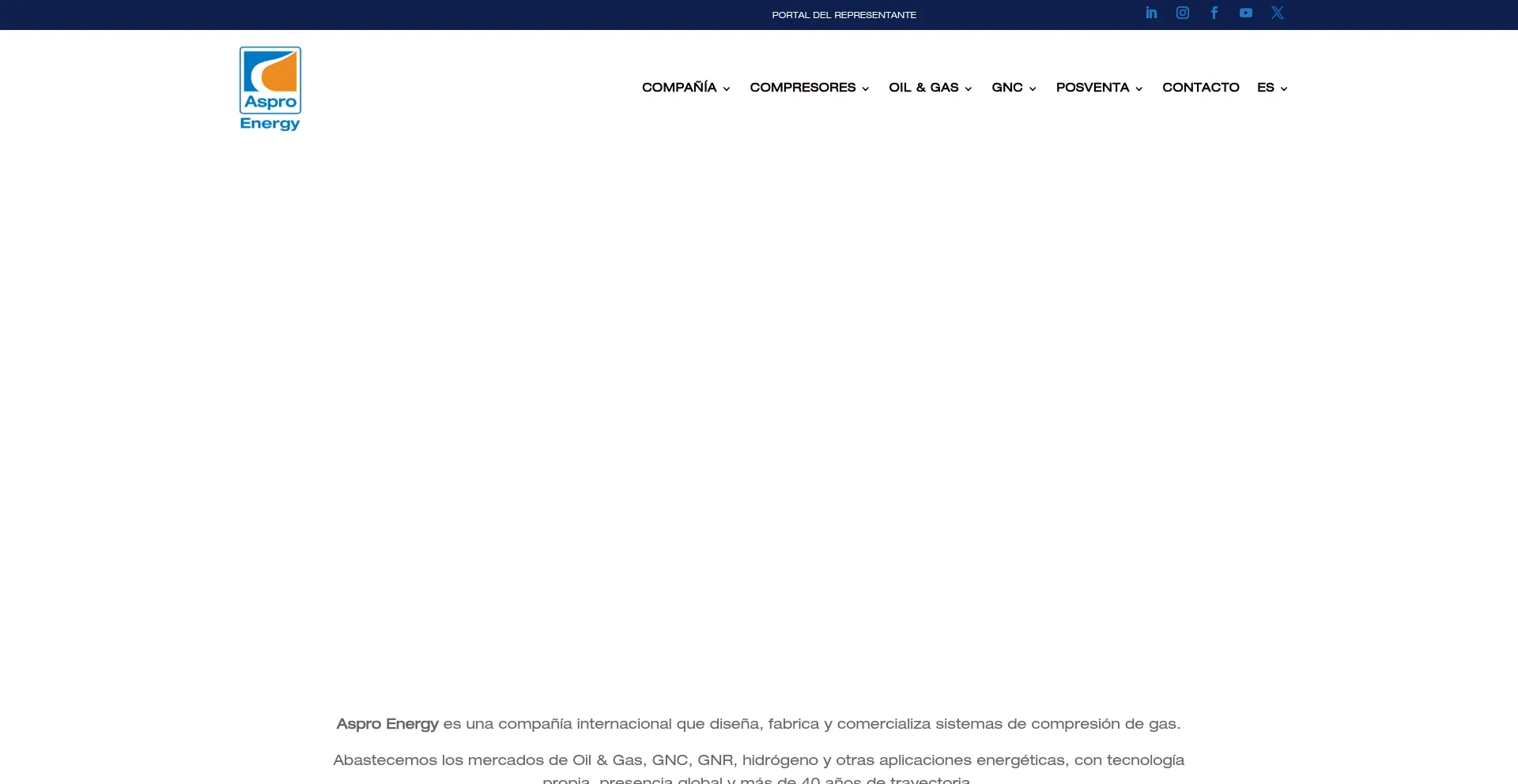 Website screenshot of Aspro.com