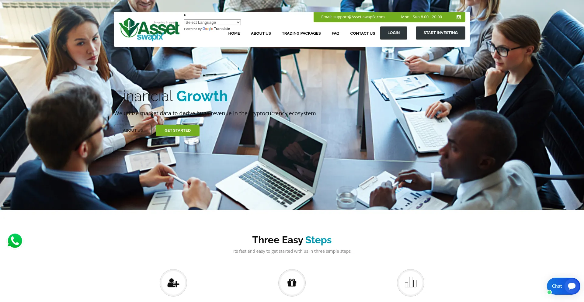 Website screenshot of Asset-swapfx.com