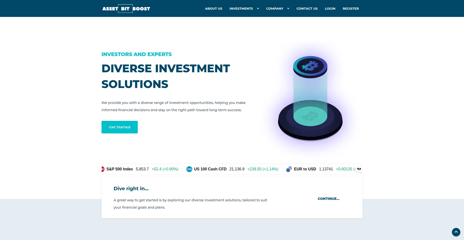 Website screenshot of Assetbitboost.com