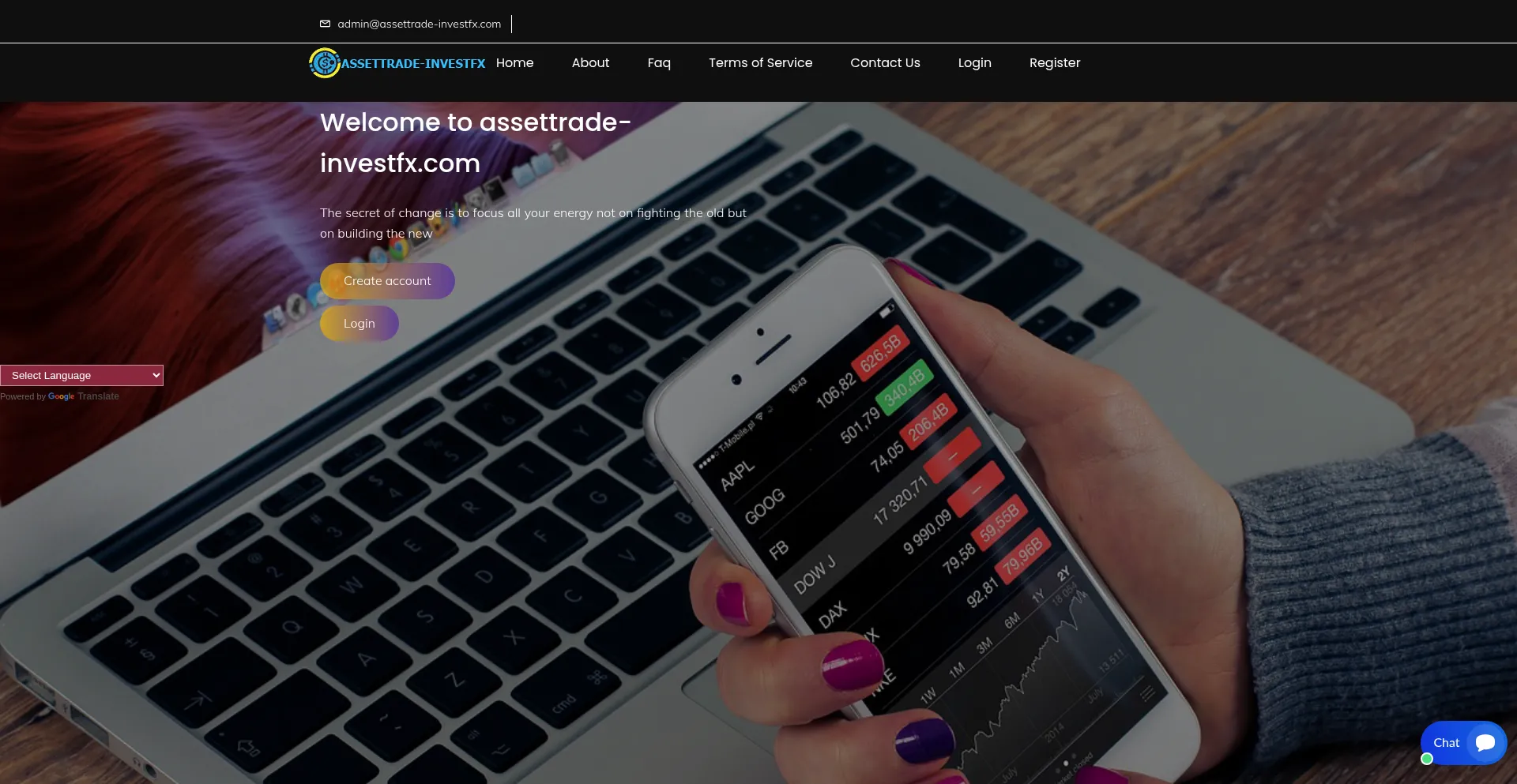 Website screenshot of Assettrade-investfx.com