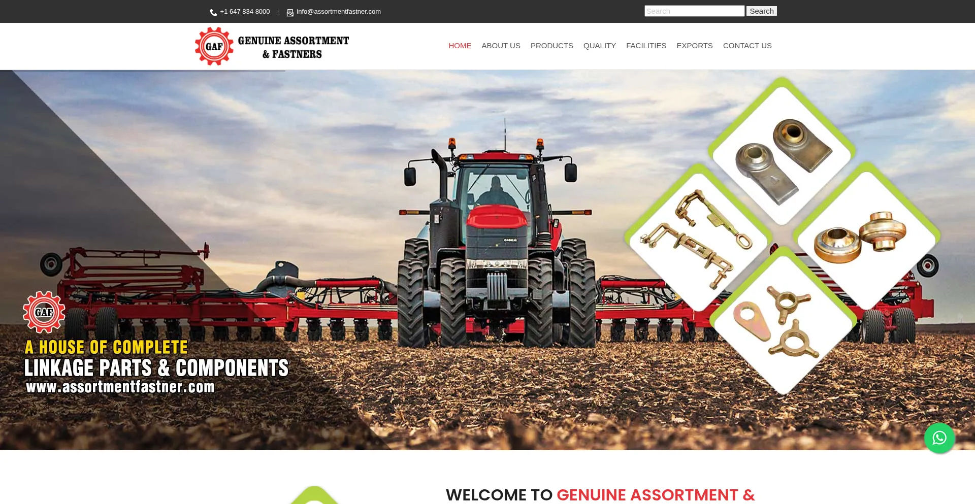 Website screenshot of Assortmentfastner.com