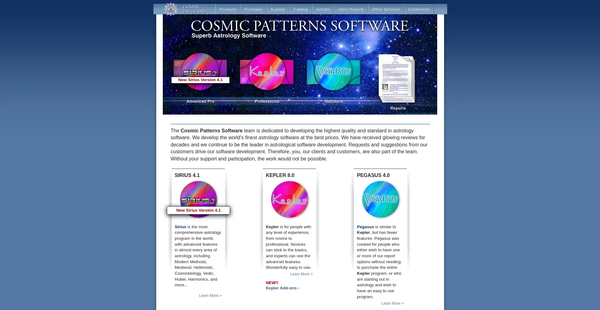 Website screenshot of Astrosoftware.com