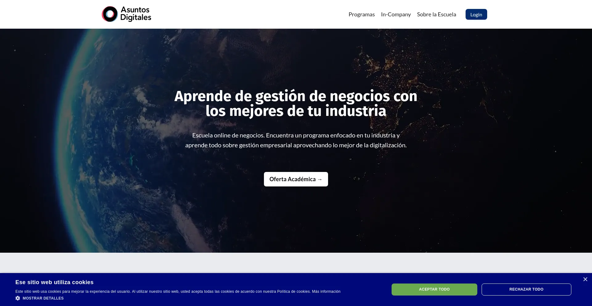 Website screenshot of Asuntosdigitales.com