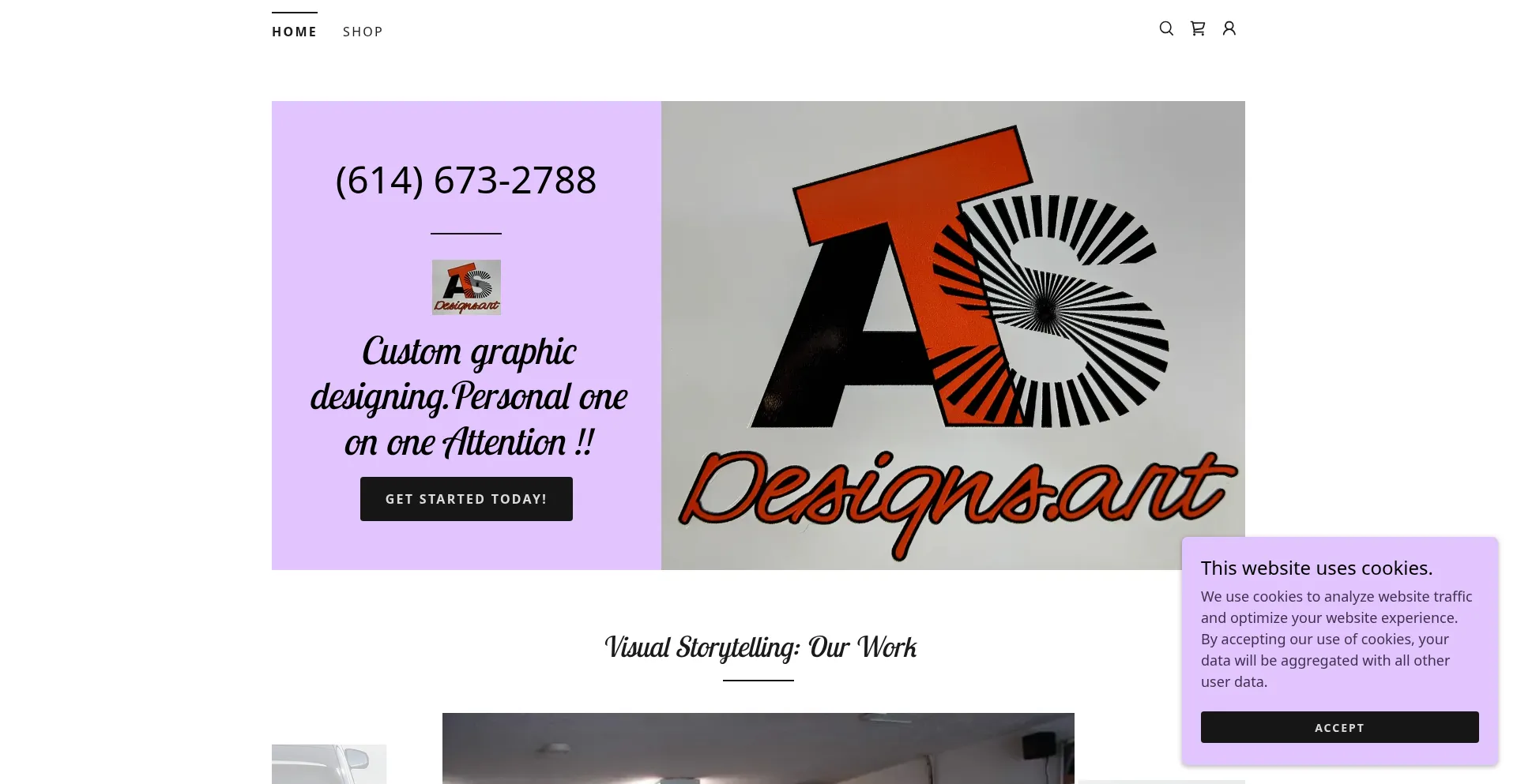 Website screenshot of Atecsignsdesigns.com