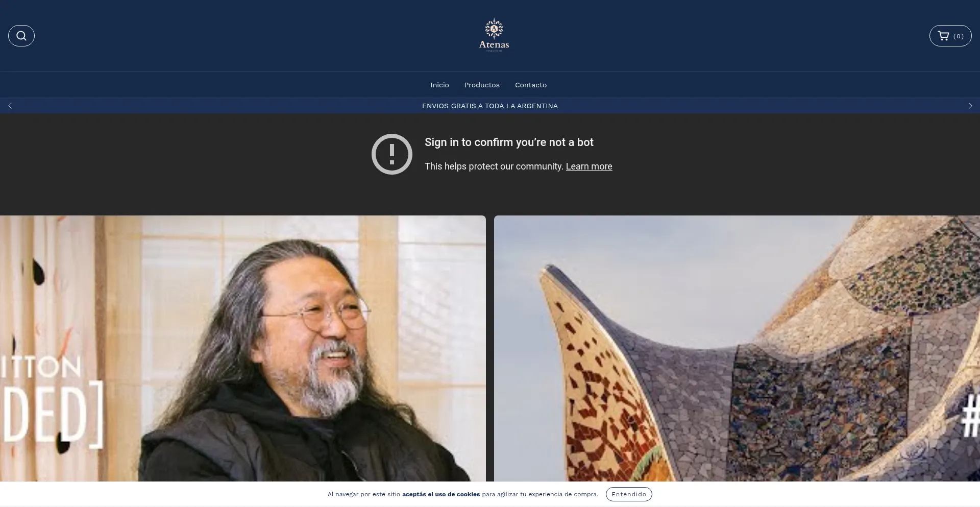Website screenshot of Atenas.store
