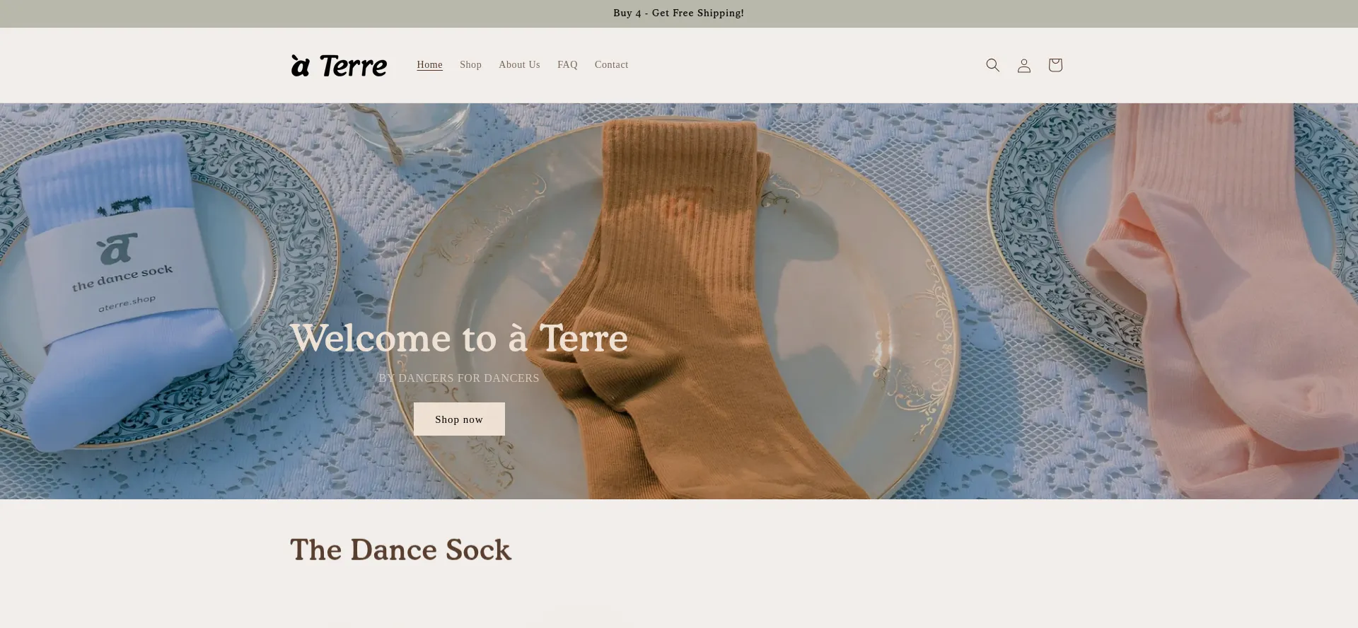 Website screenshot of Aterre.shop