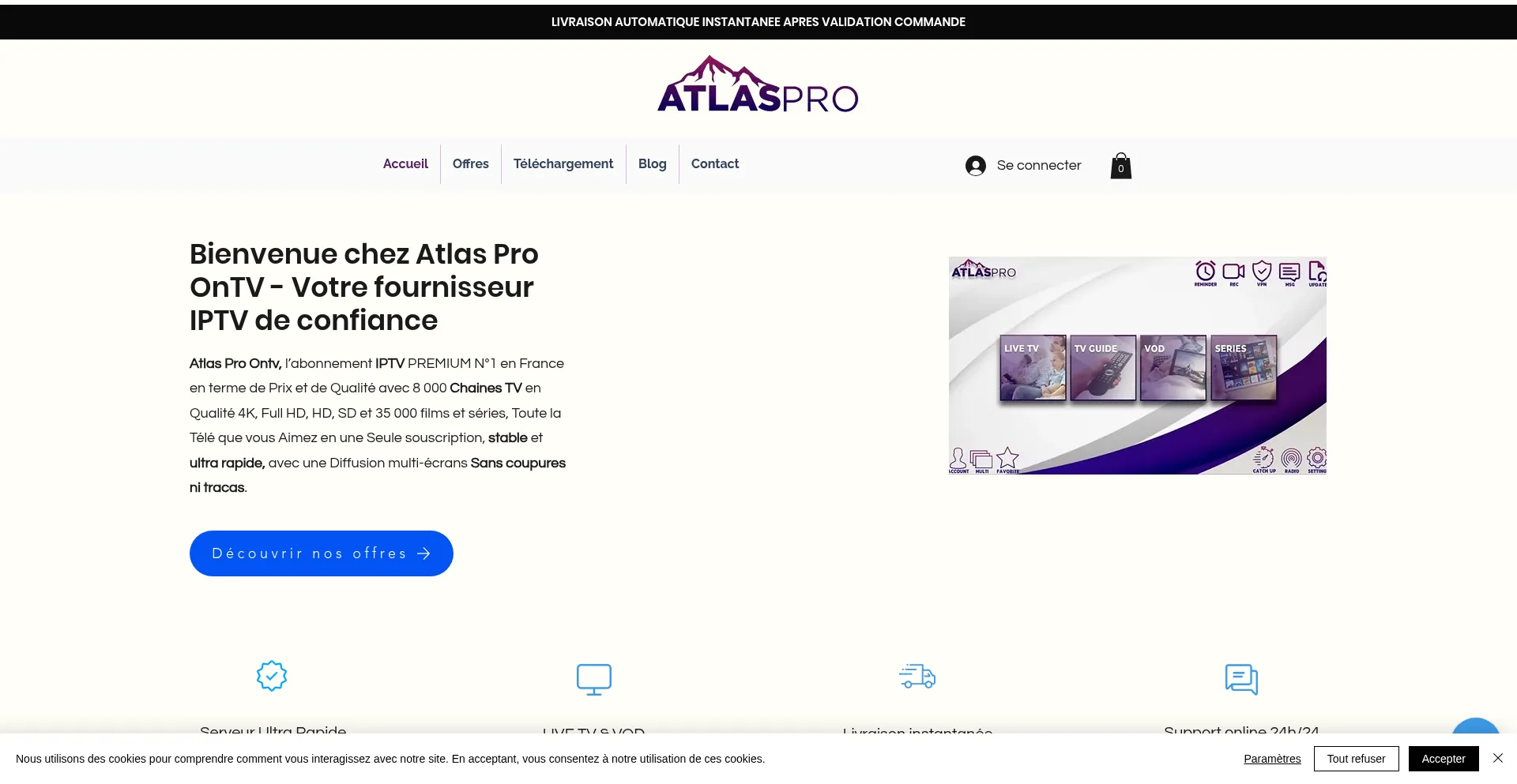 Website screenshot of Atlaspro12.com
