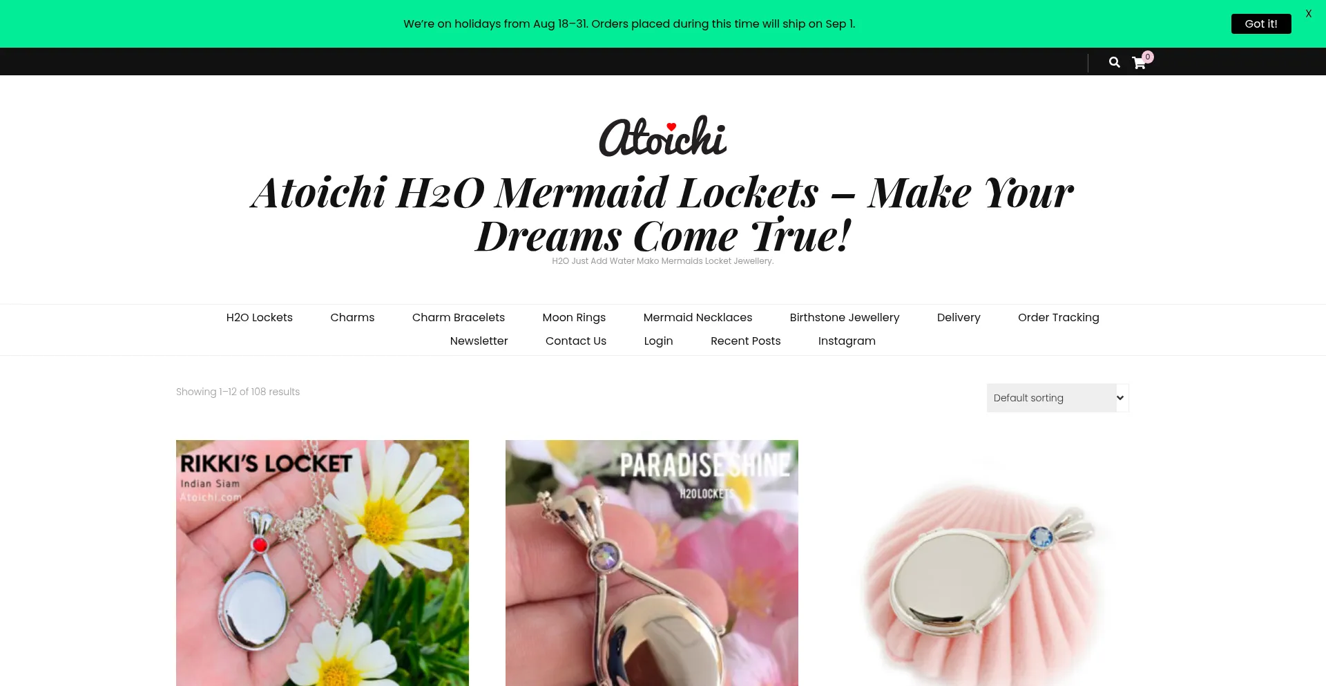 Website screenshot of Atoichi.com