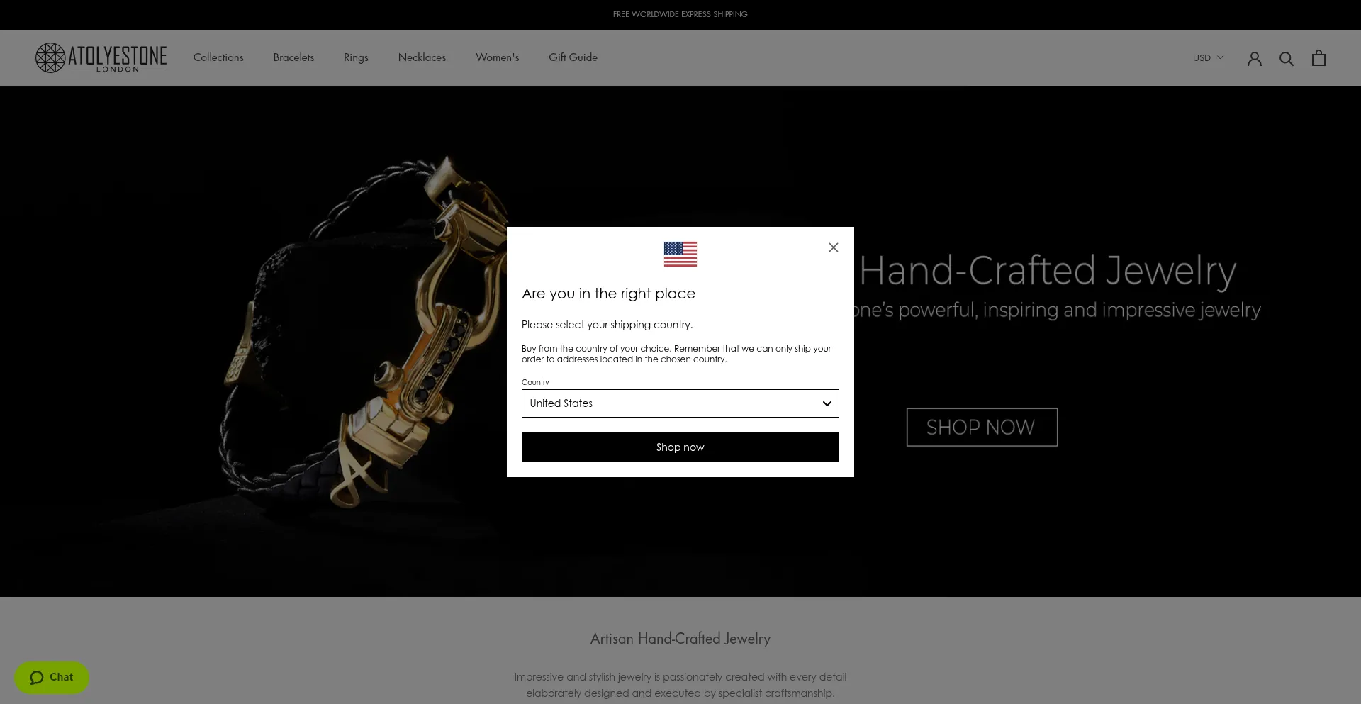 Website screenshot of Atolyestone.com
