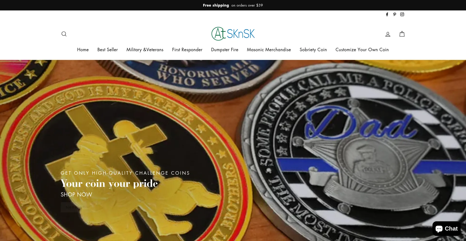 Website screenshot of Atsknskgift.com