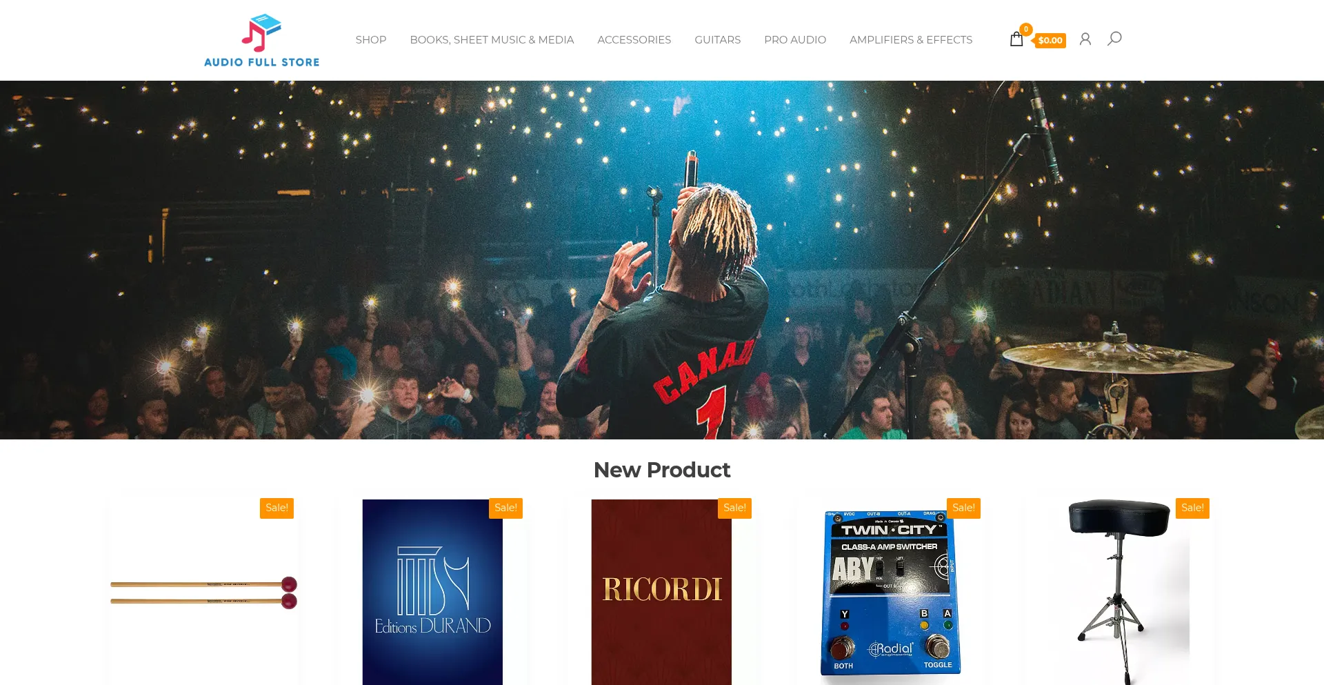 Website screenshot of Audiofullstore.com