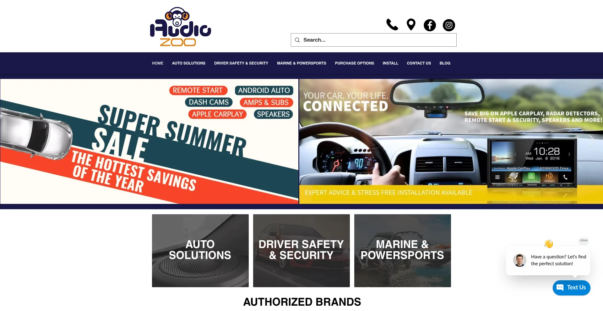 Website screenshot of Audiozoo.com