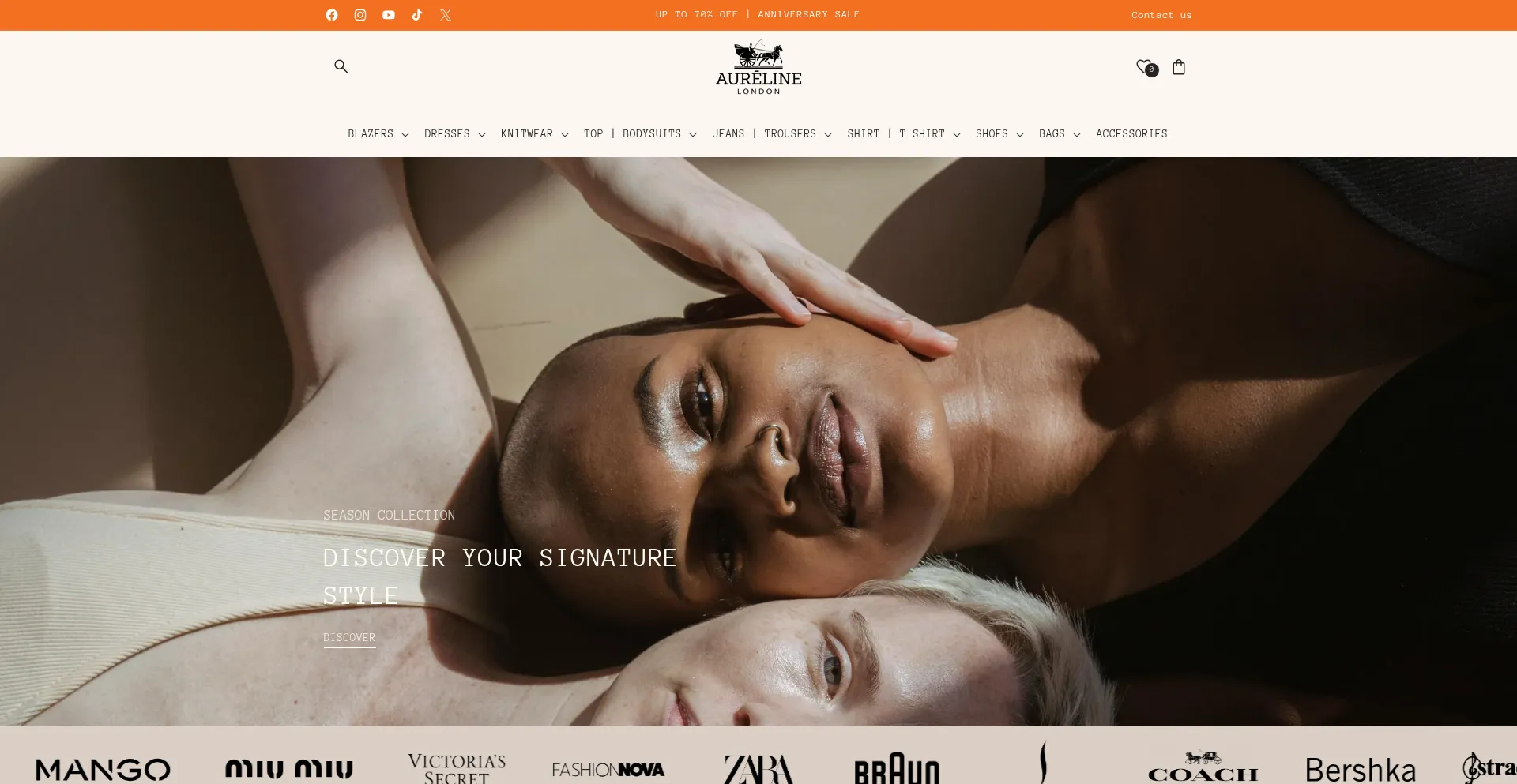 Website screenshot of Aurelin.store