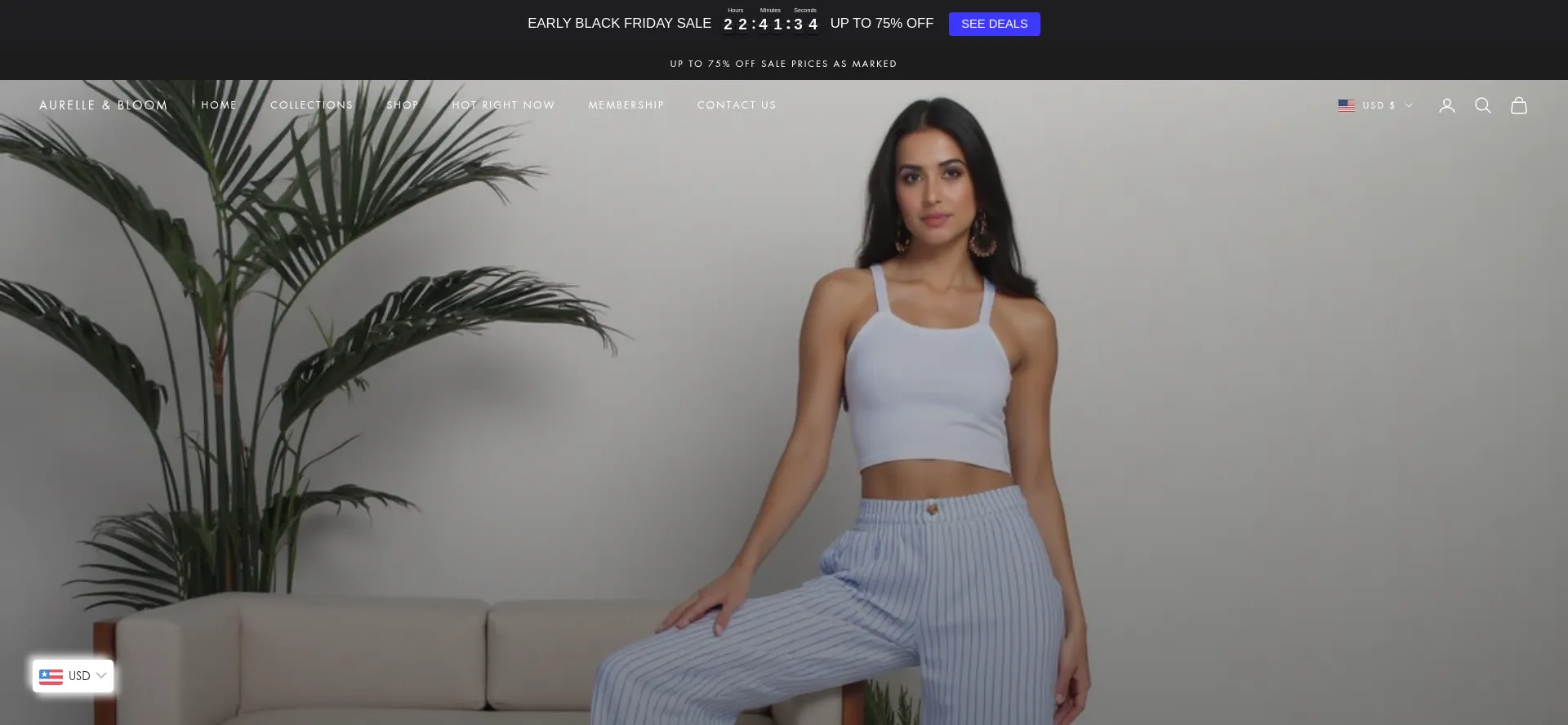 Website screenshot of Aurelleandbloom.com