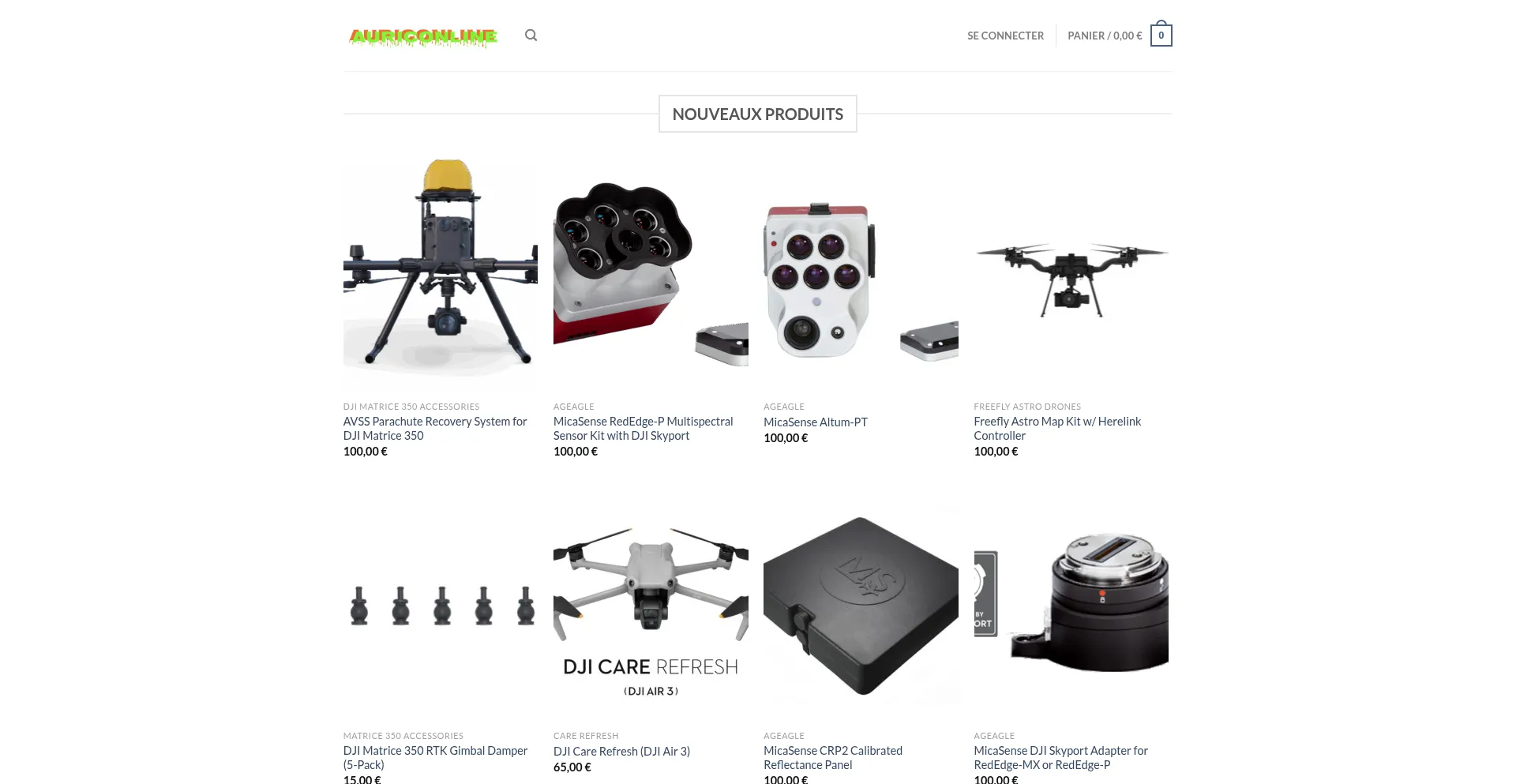 Website screenshot of Auriconline.org