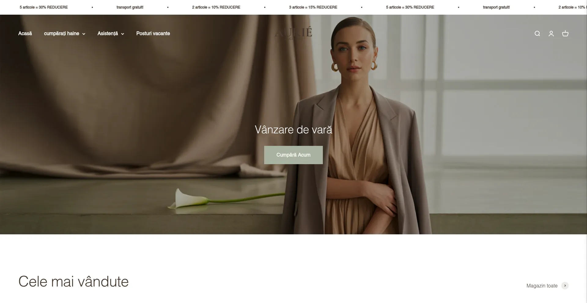 Website screenshot of Auriebucuresti.com