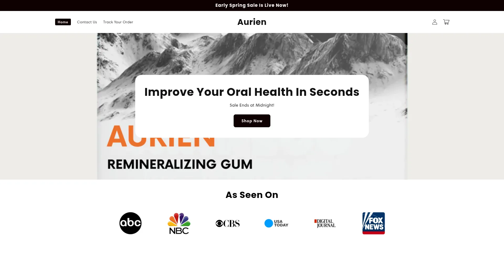 Website screenshot of Aurien.shop