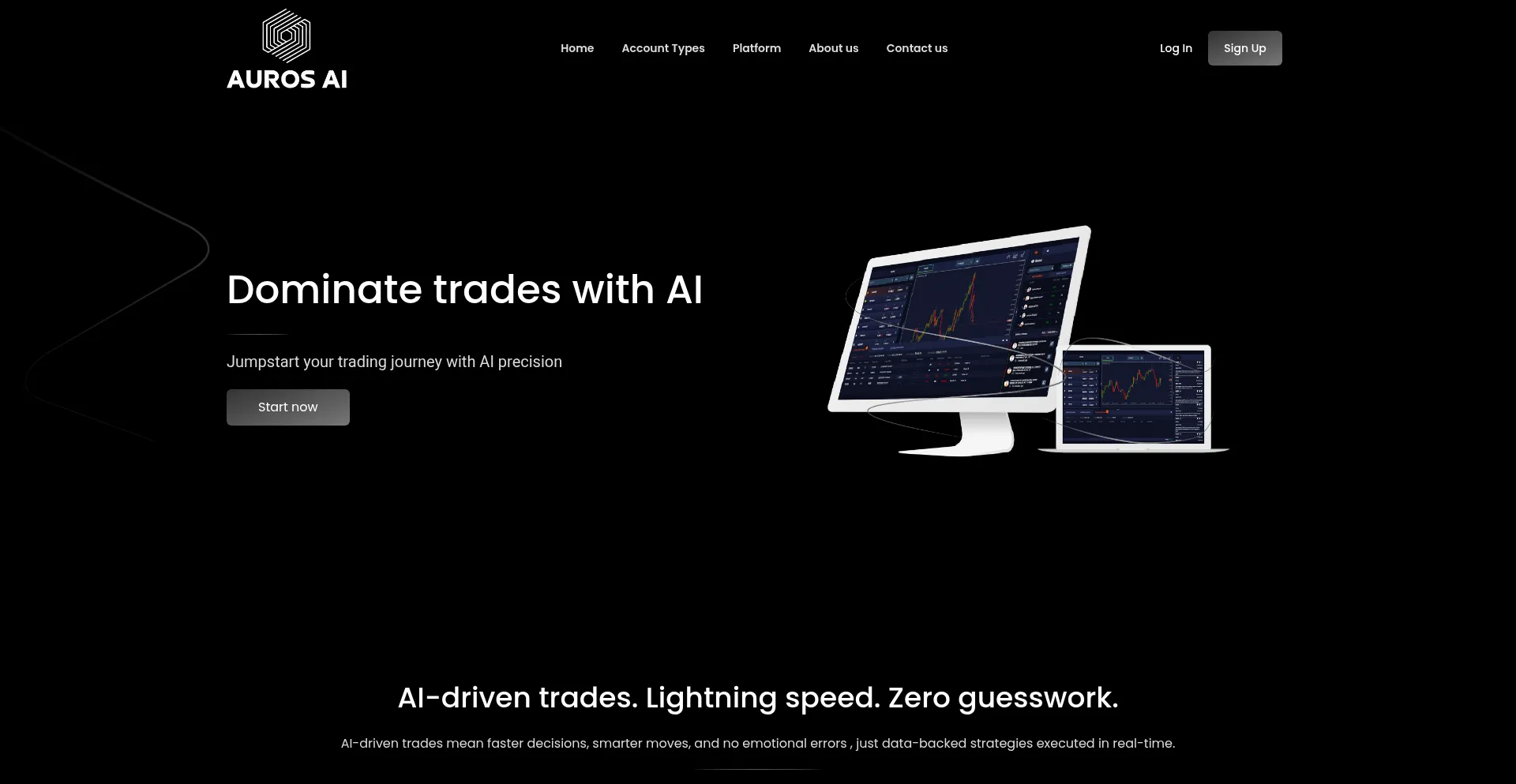 Website screenshot of Auros-ai.com