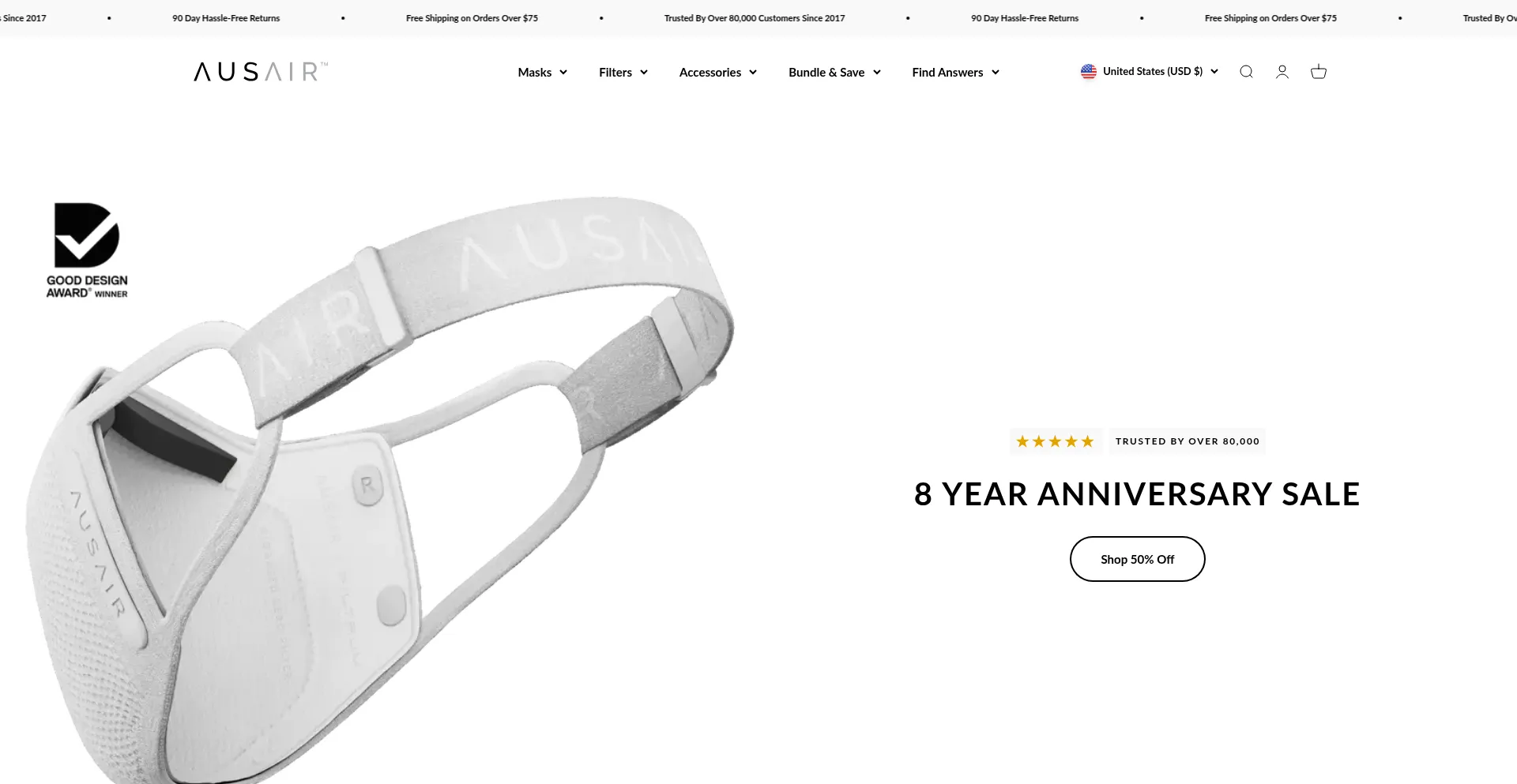 Website screenshot of Ausair.com
