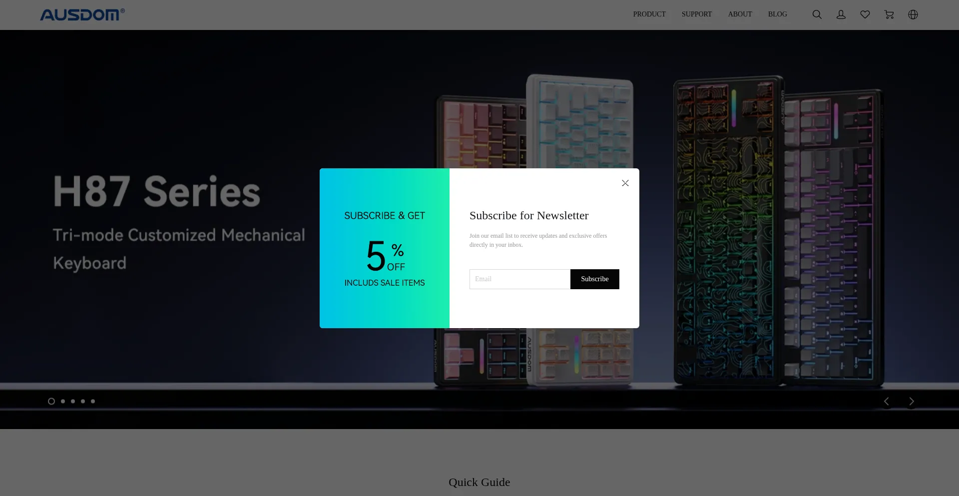 Website screenshot of Ausdom.com