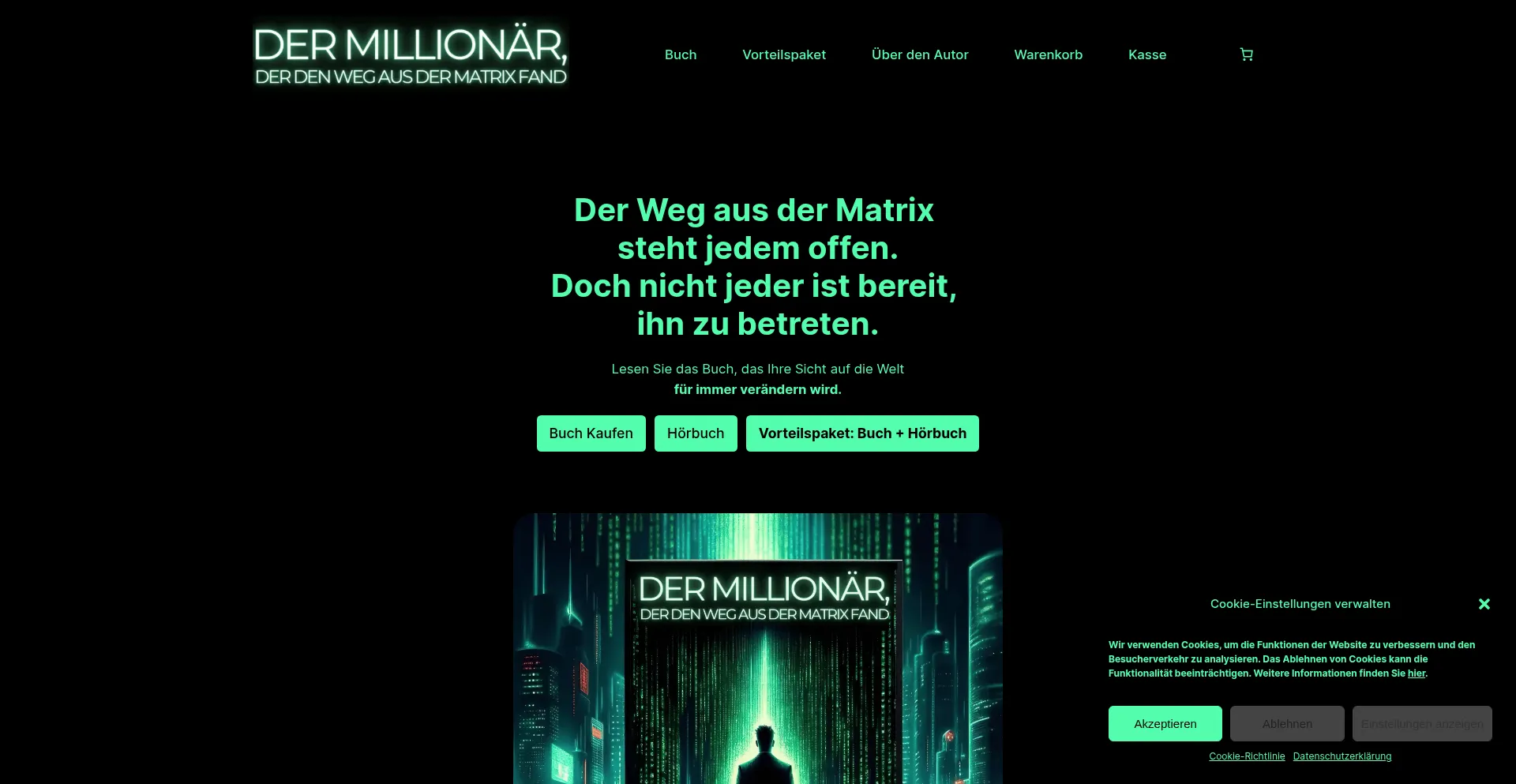 Website screenshot of Ausstieg-aus-der-matrix.de