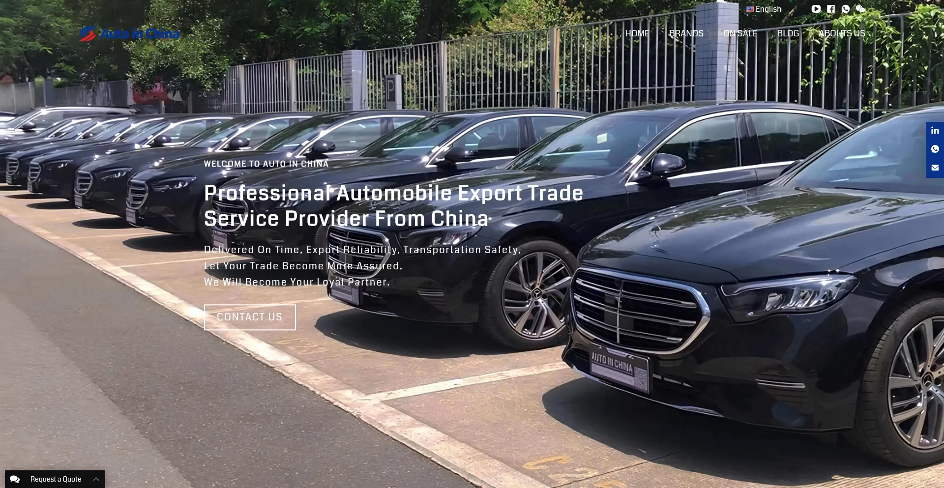 Website screenshot of Auto-in-china.com