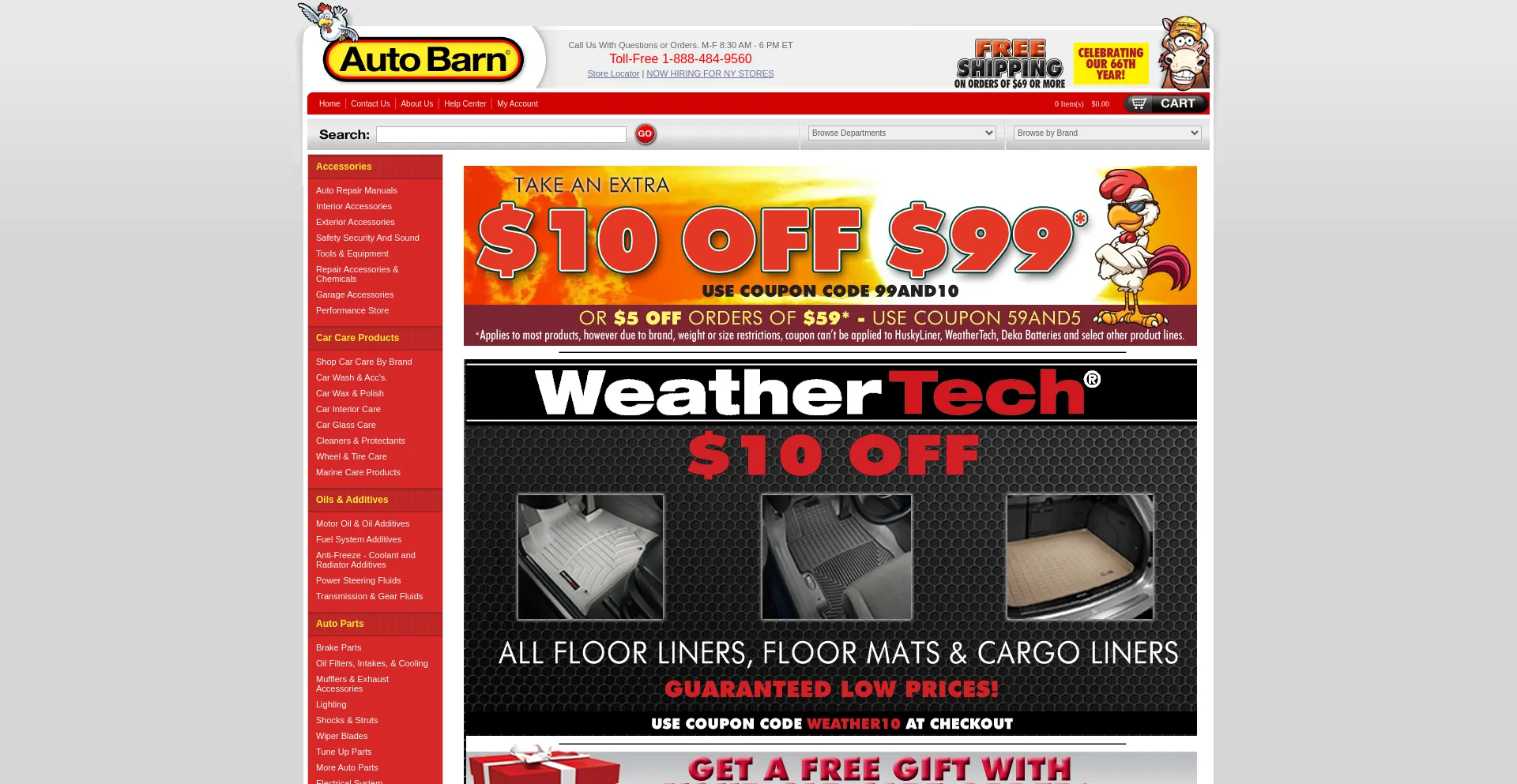 Website screenshot of Autobarn.com