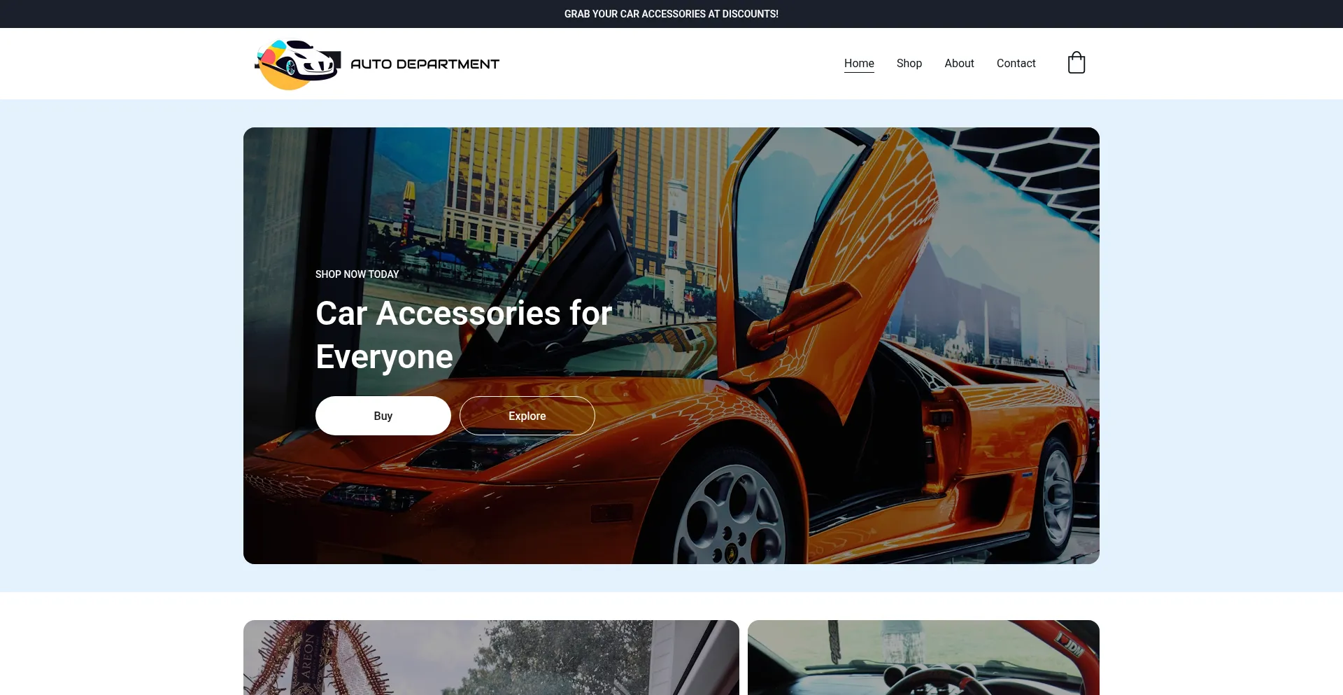 Website screenshot of Autodepartmentllc.online