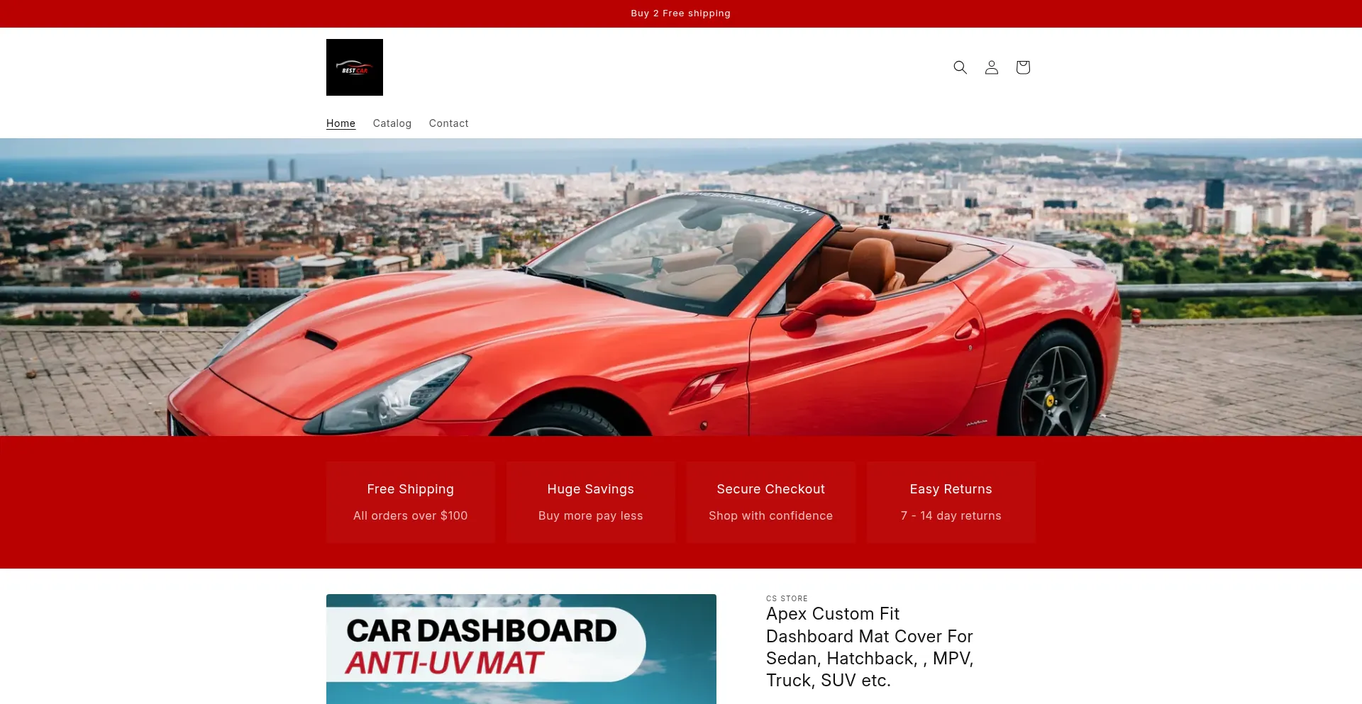 Website screenshot of Autoluxstore.com