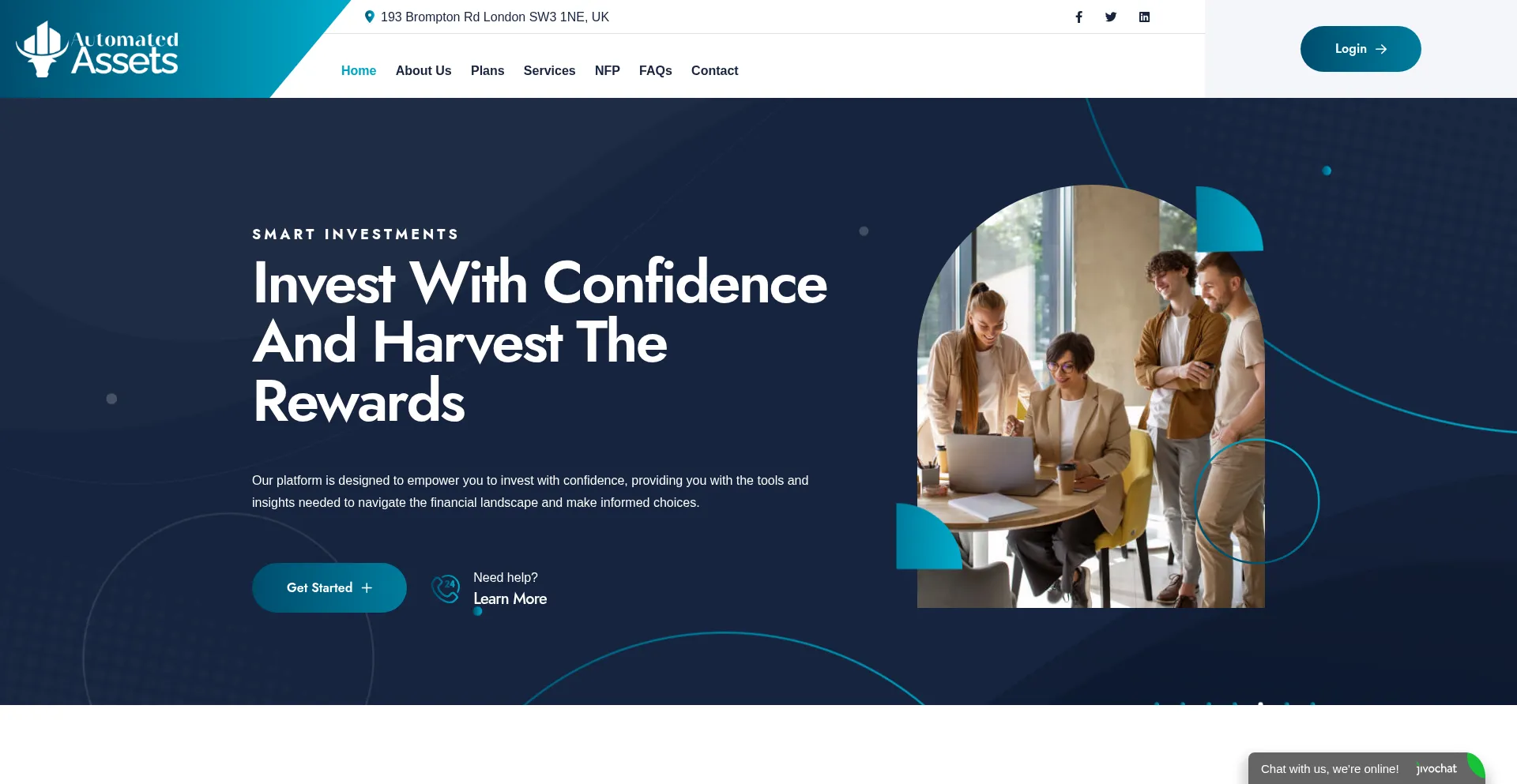 Website screenshot of Automated-assets.com