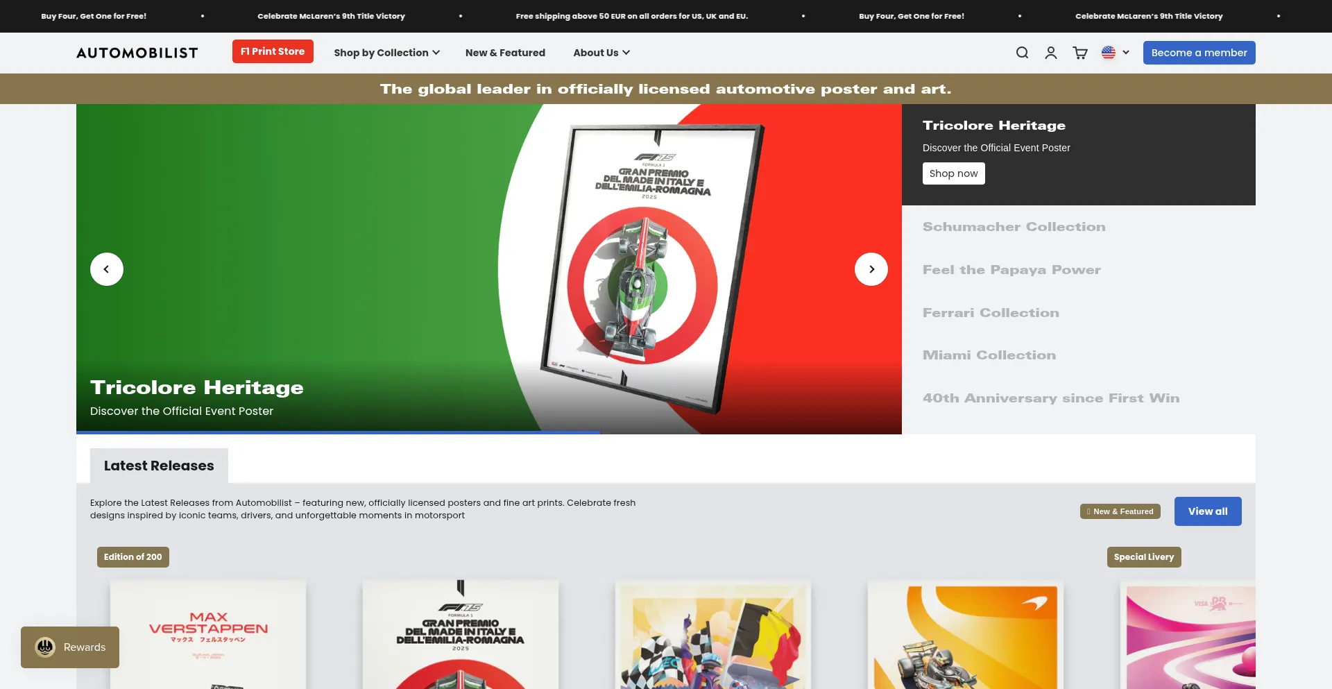 Website screenshot of Automobilist.com