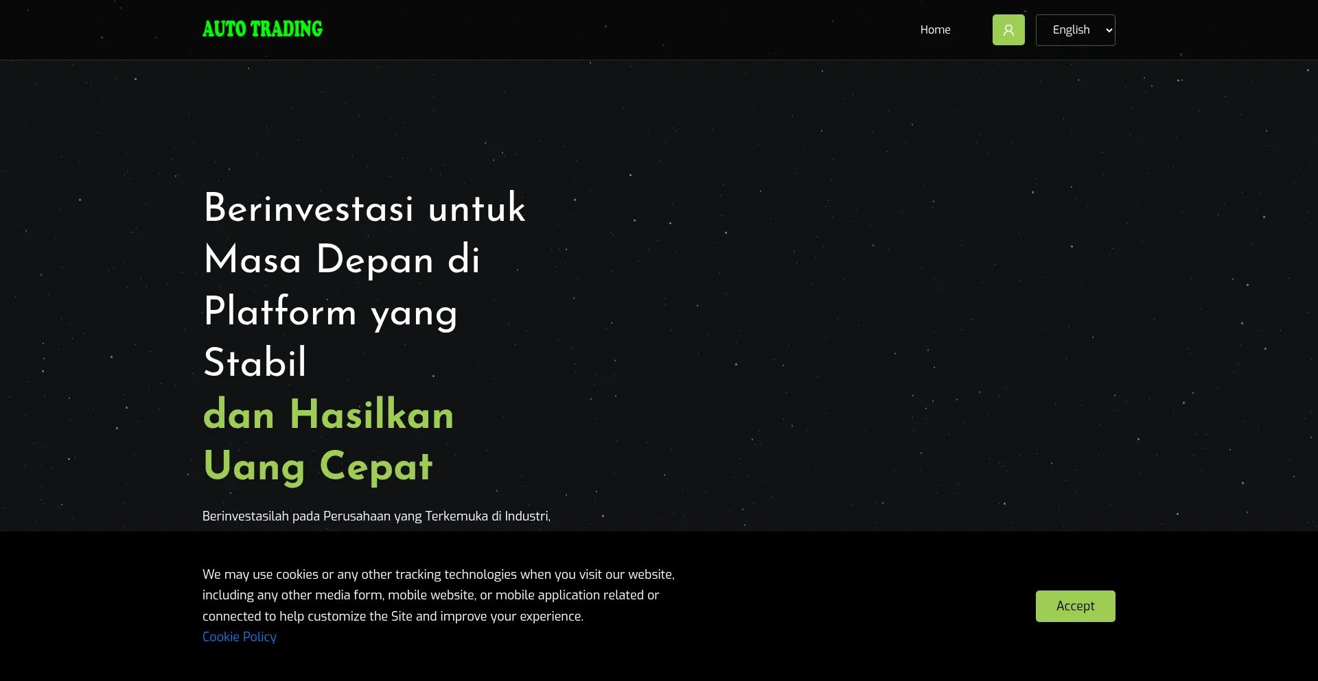 Website screenshot of Autotradingindonesia.com