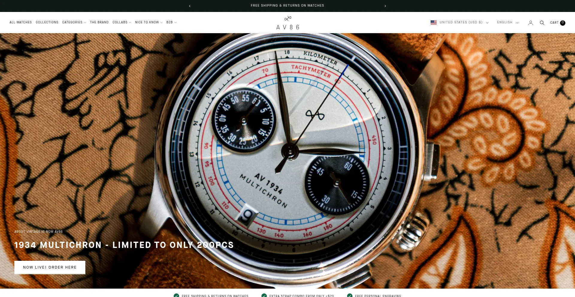 Website screenshot of Av86.com