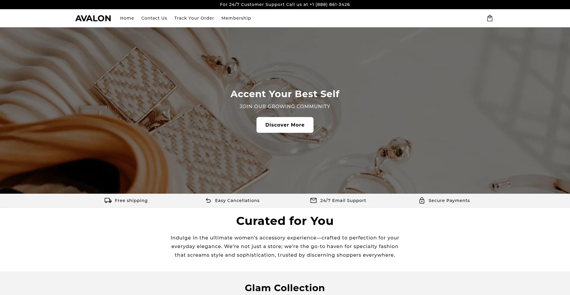 Website screenshot of Avalonshop.co