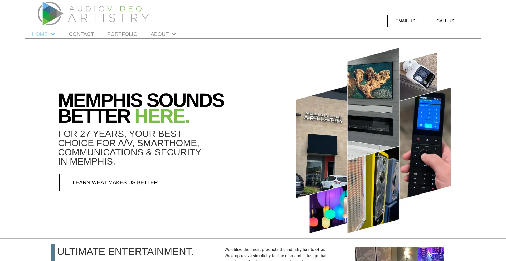 Website screenshot of Avartistry.com
