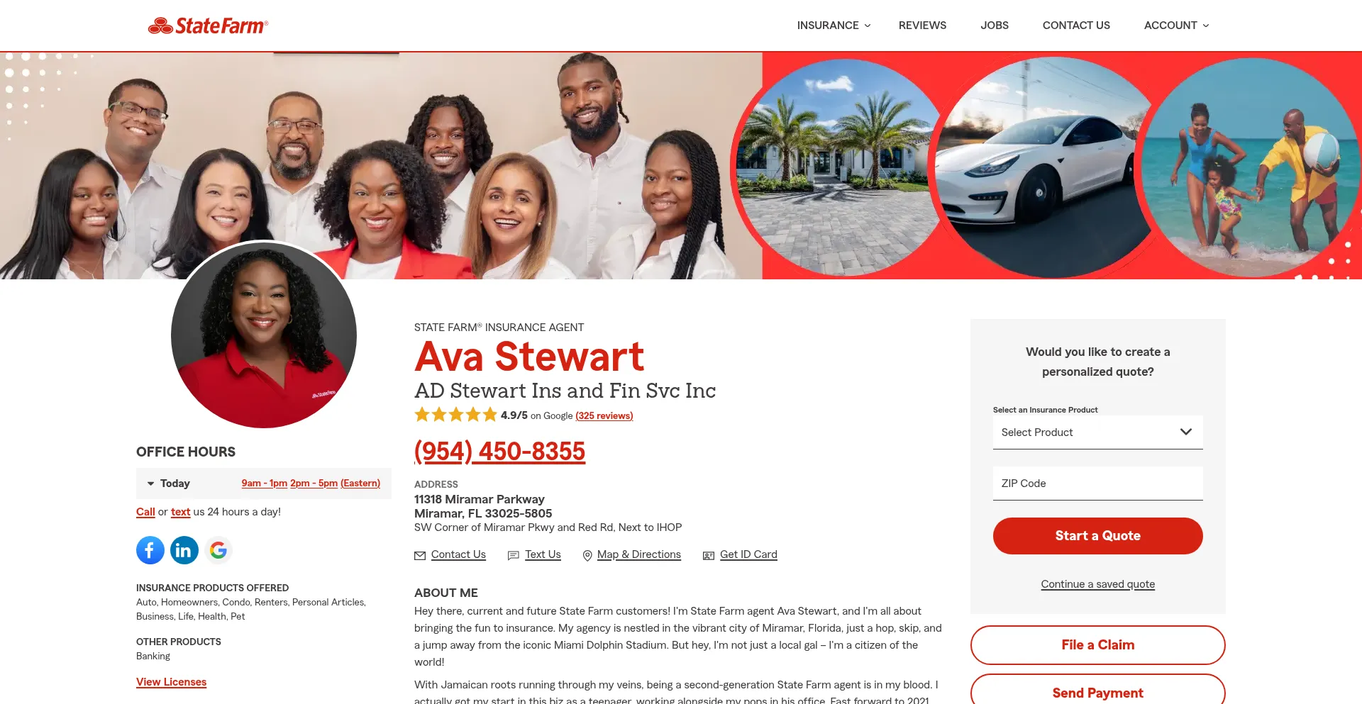 Website screenshot of Avastewart.com
