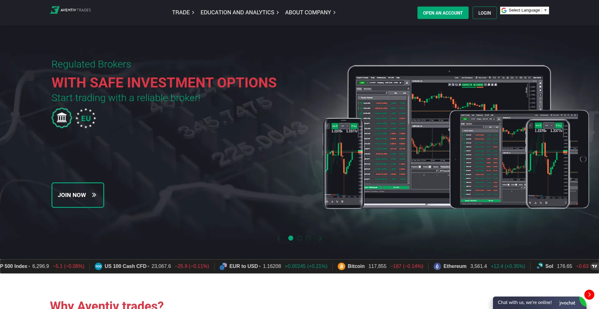 Website screenshot of Aventivtrdspro.com