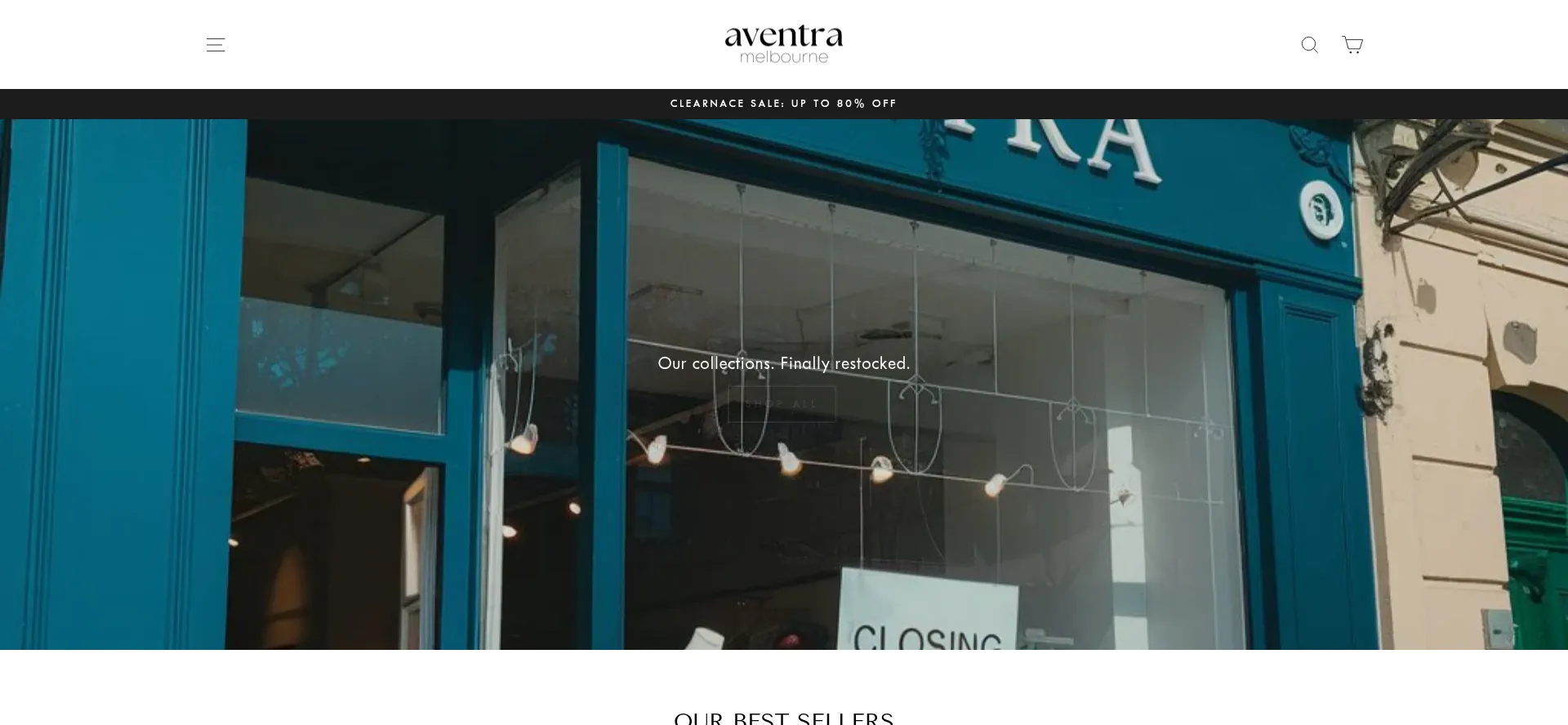 Website screenshot of Aventra-melbourne.com