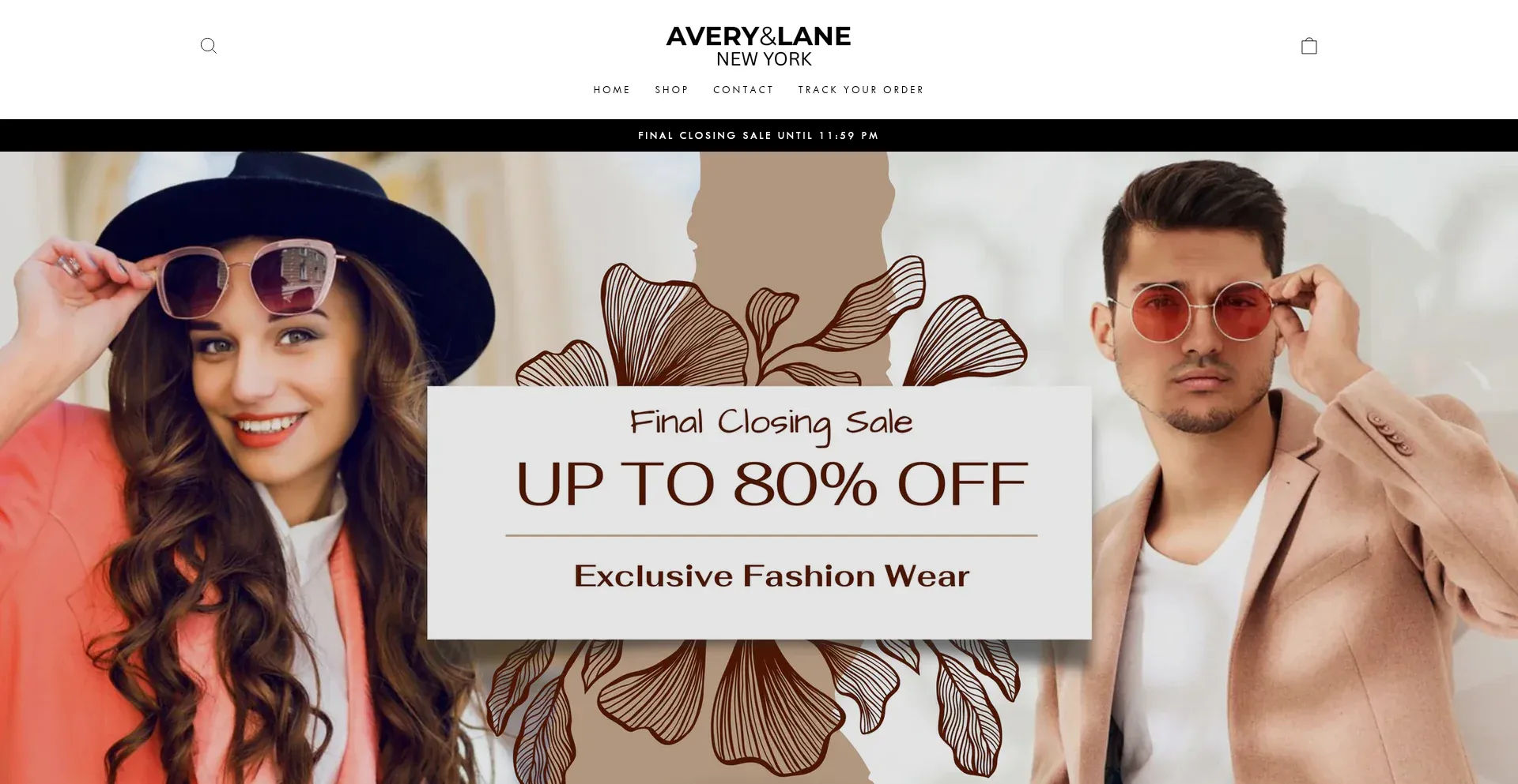 Website screenshot of Averyandlane.com
