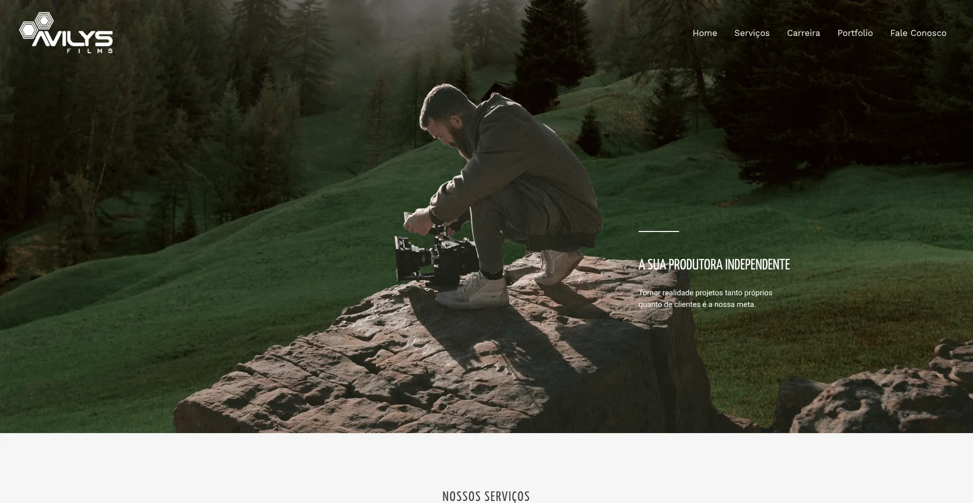 Website screenshot of Avilysfilms.com
