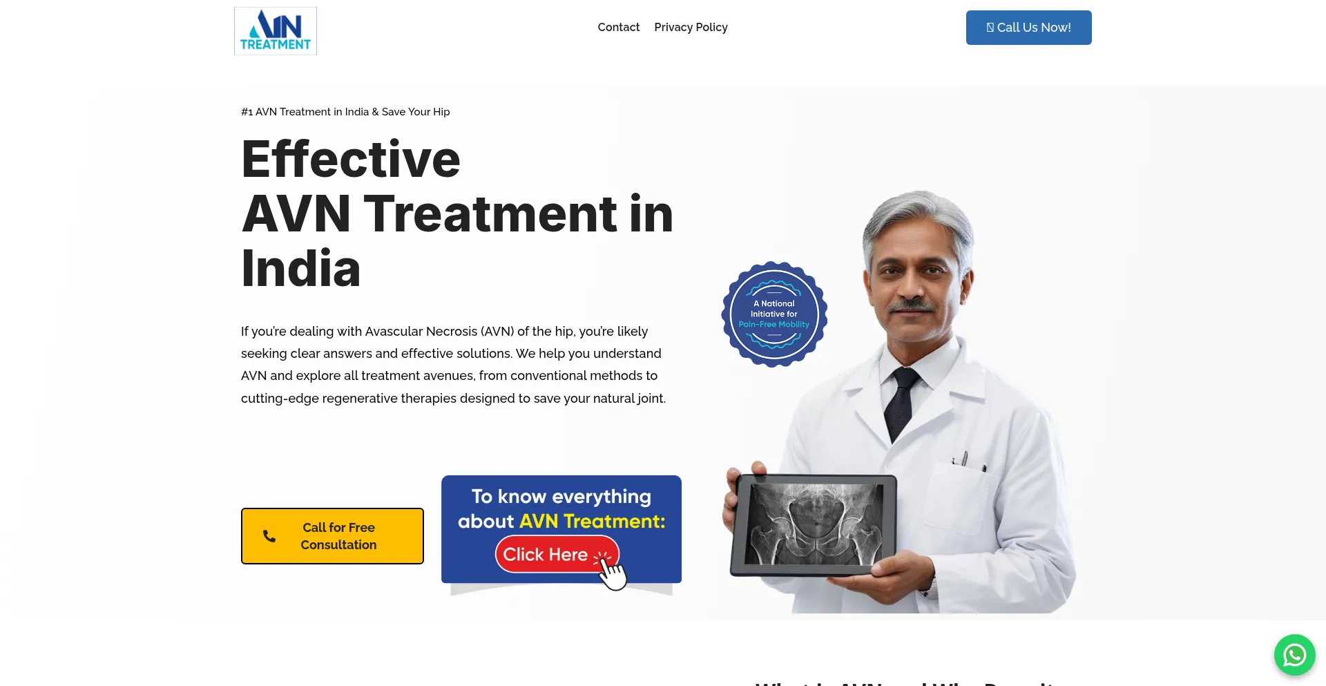 Website screenshot of Avntreatment.co