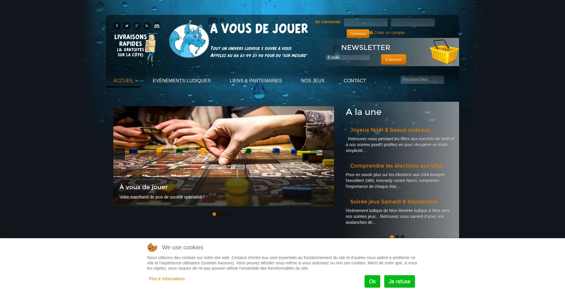 Website screenshot of Avousdejouer.eu