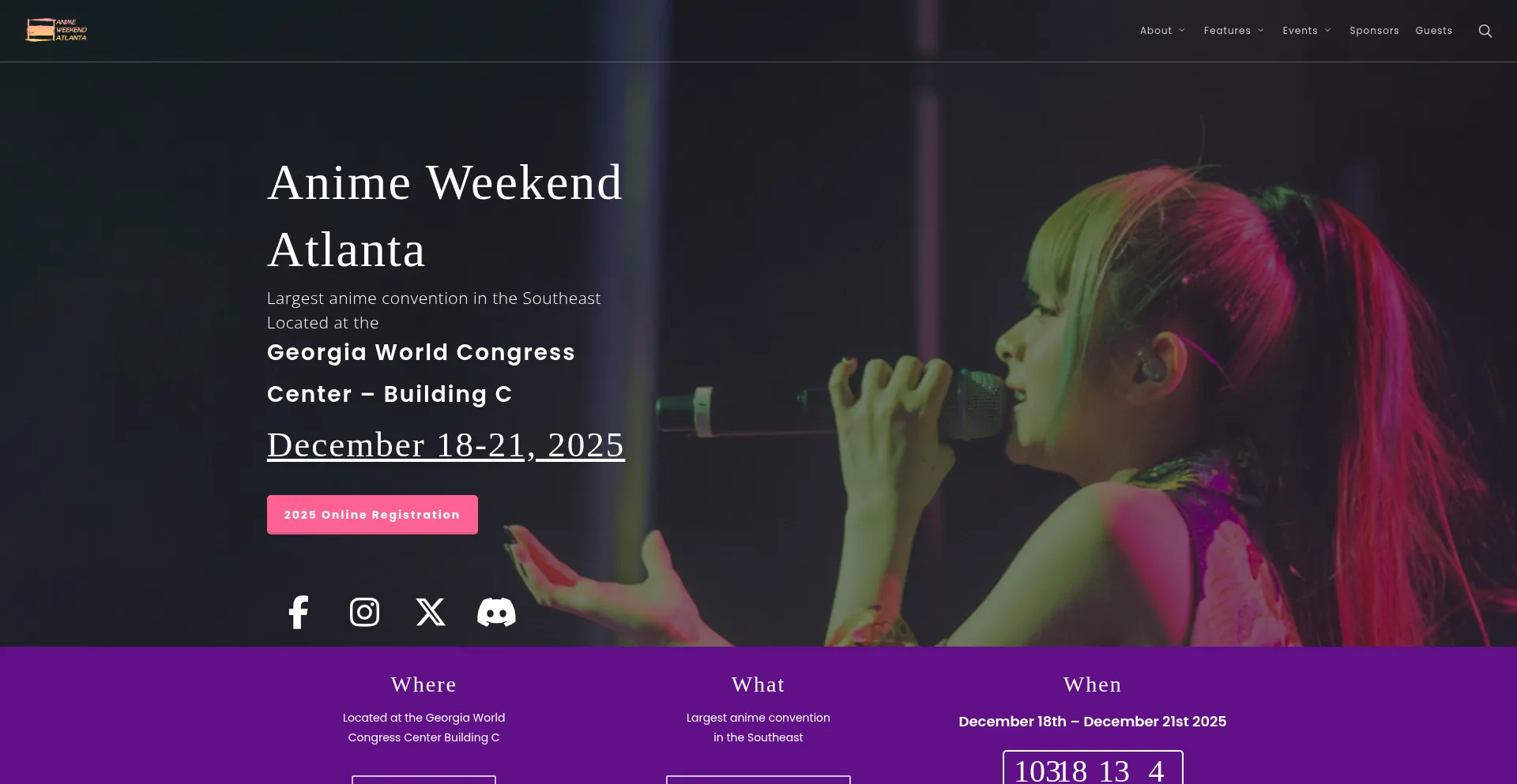 Website screenshot of Awa-con.com