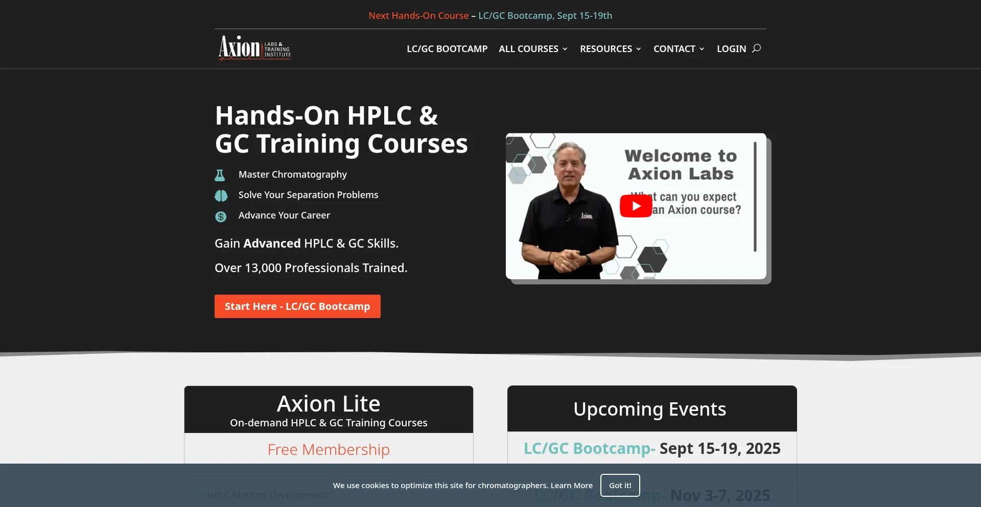 Website screenshot of Axionlabs.com