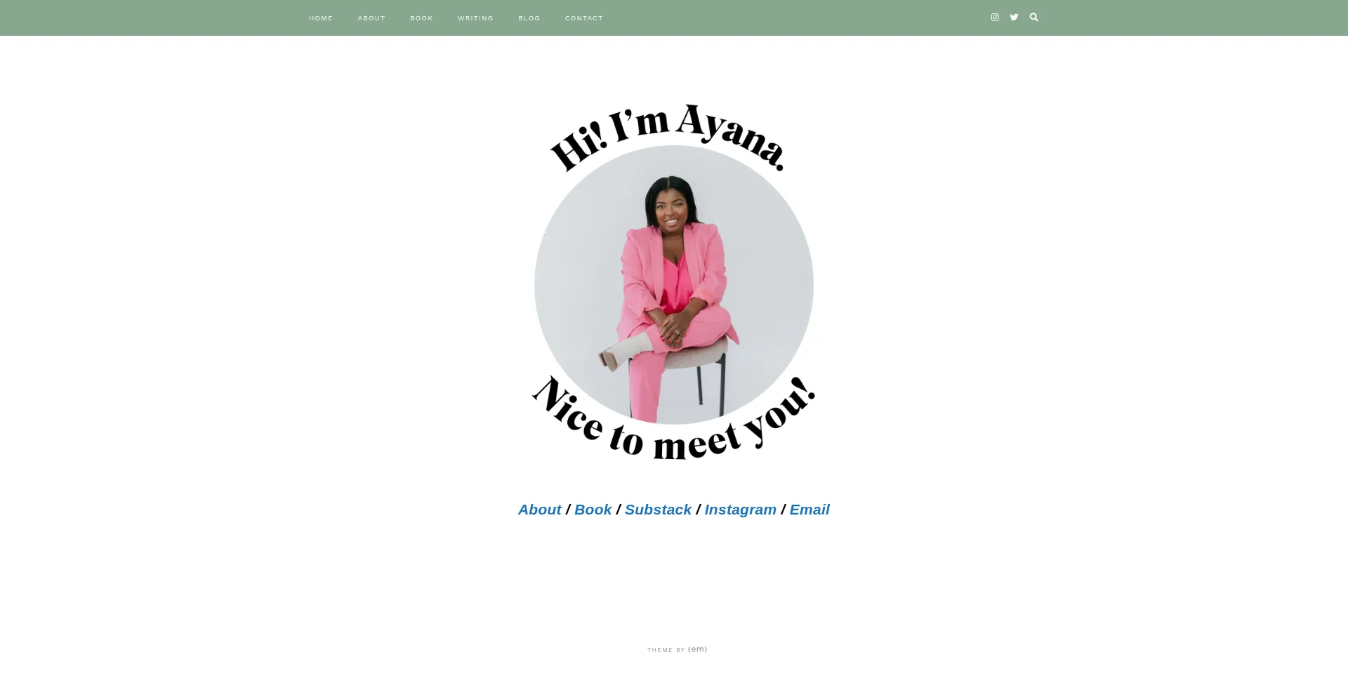 Website screenshot of Ayanalage.com