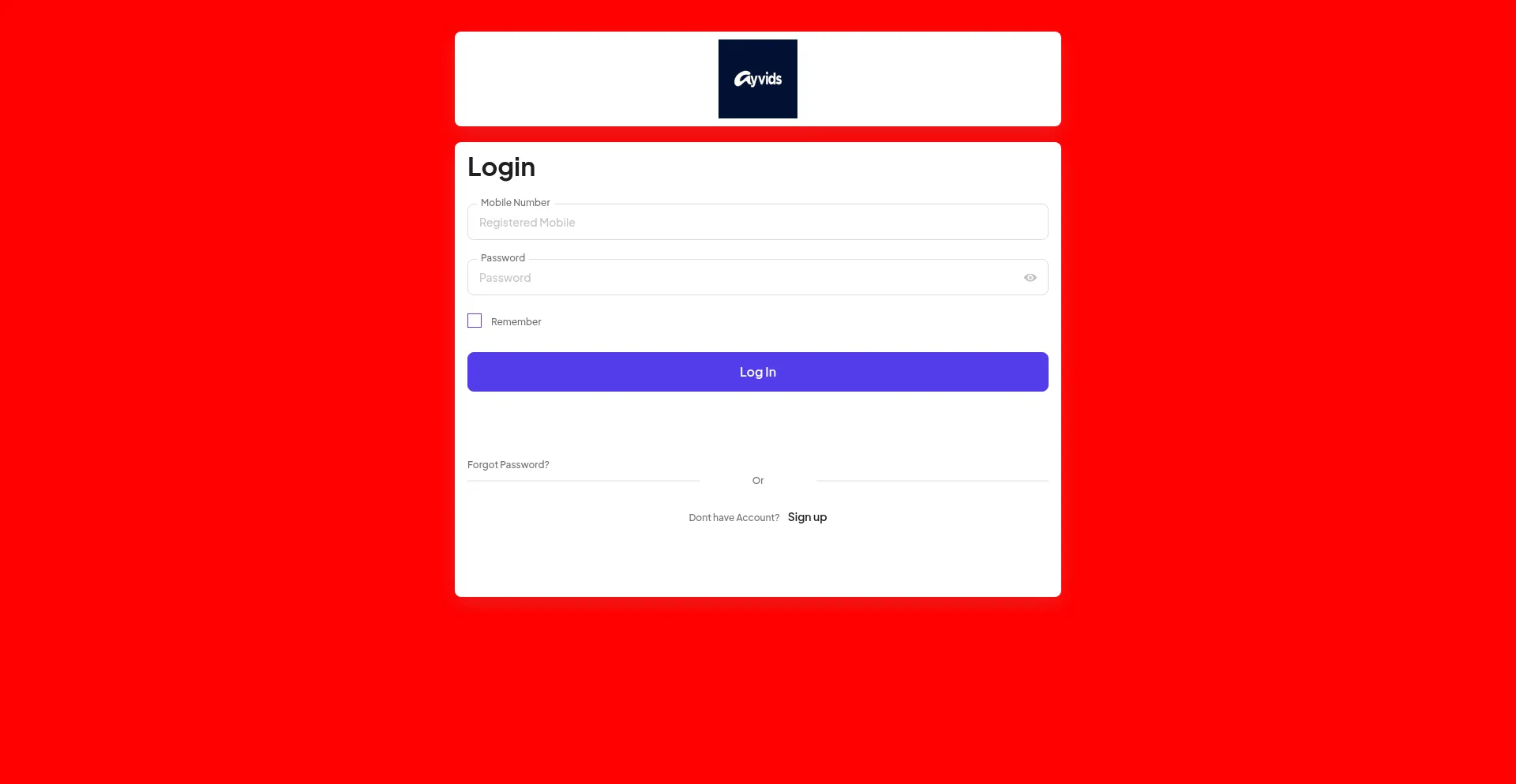 Website screenshot of Ayvids.in