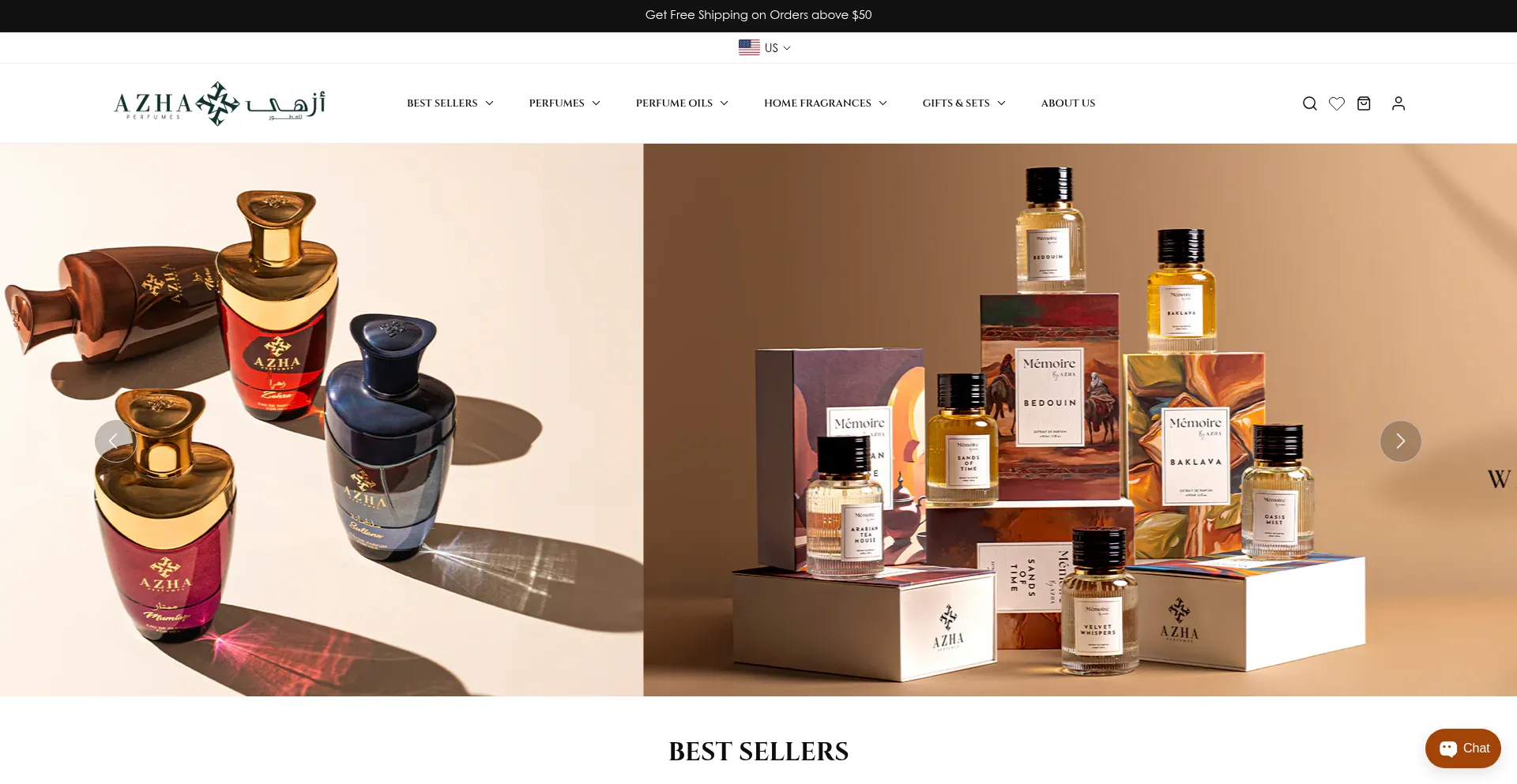 Website screenshot of Azhausa.com