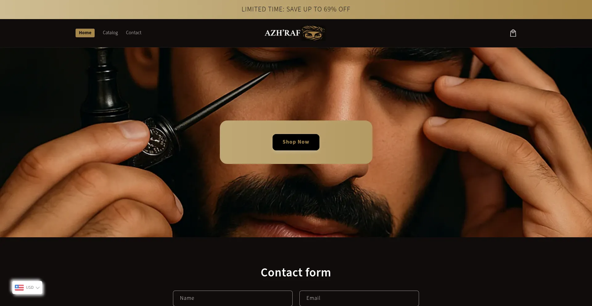 Website screenshot of Azhraf.com