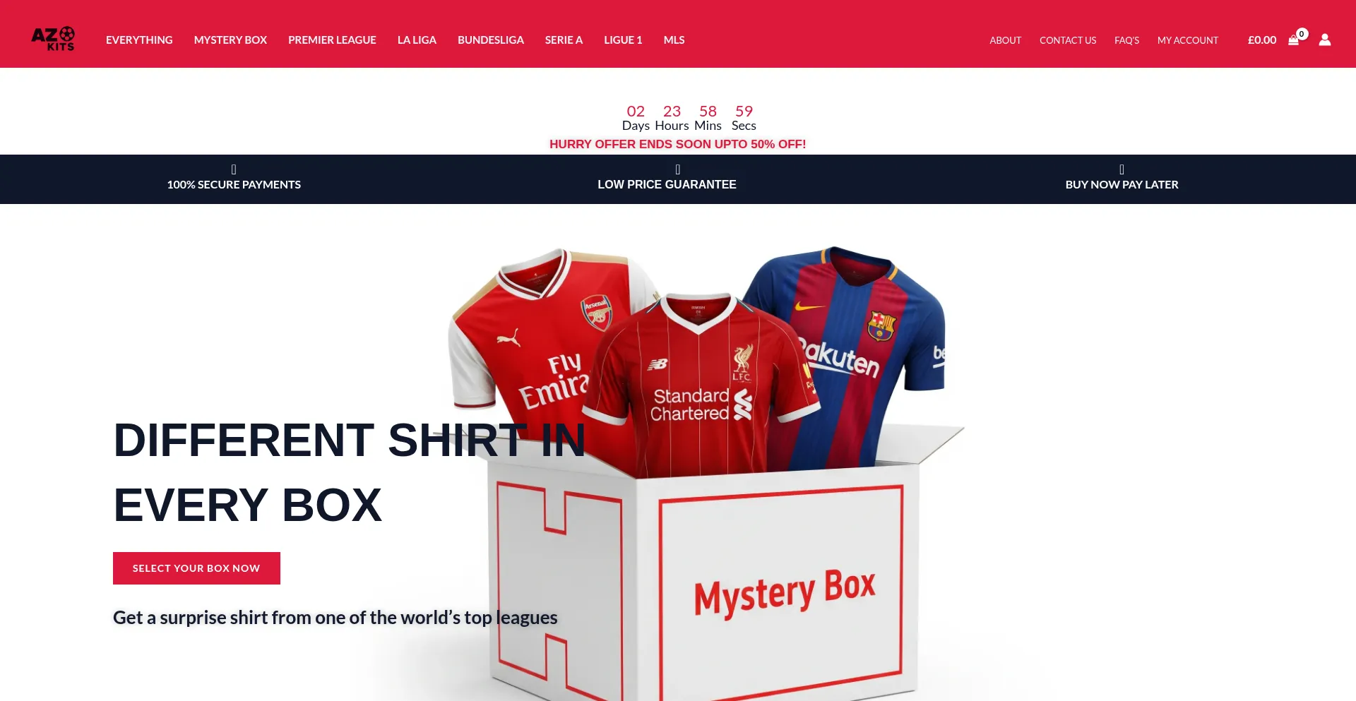Website screenshot of Azkits.com