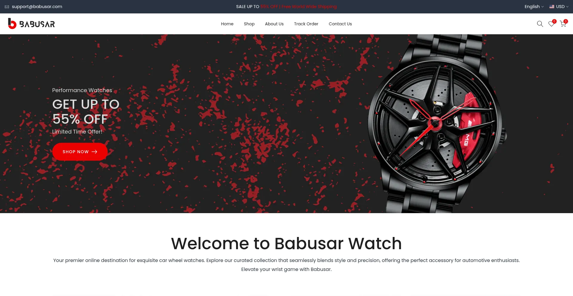 Website screenshot of Babusar.watch